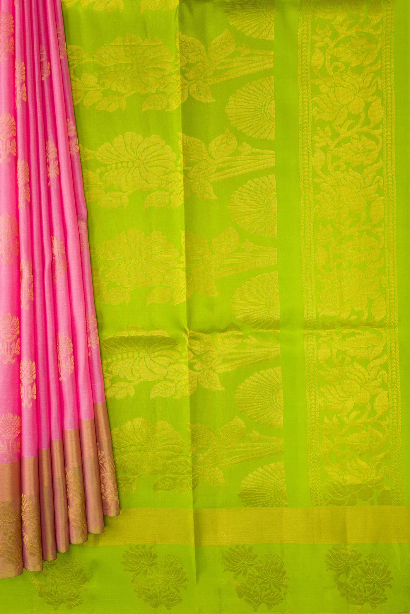 Rose pink Soft Silk Saree - Image 4