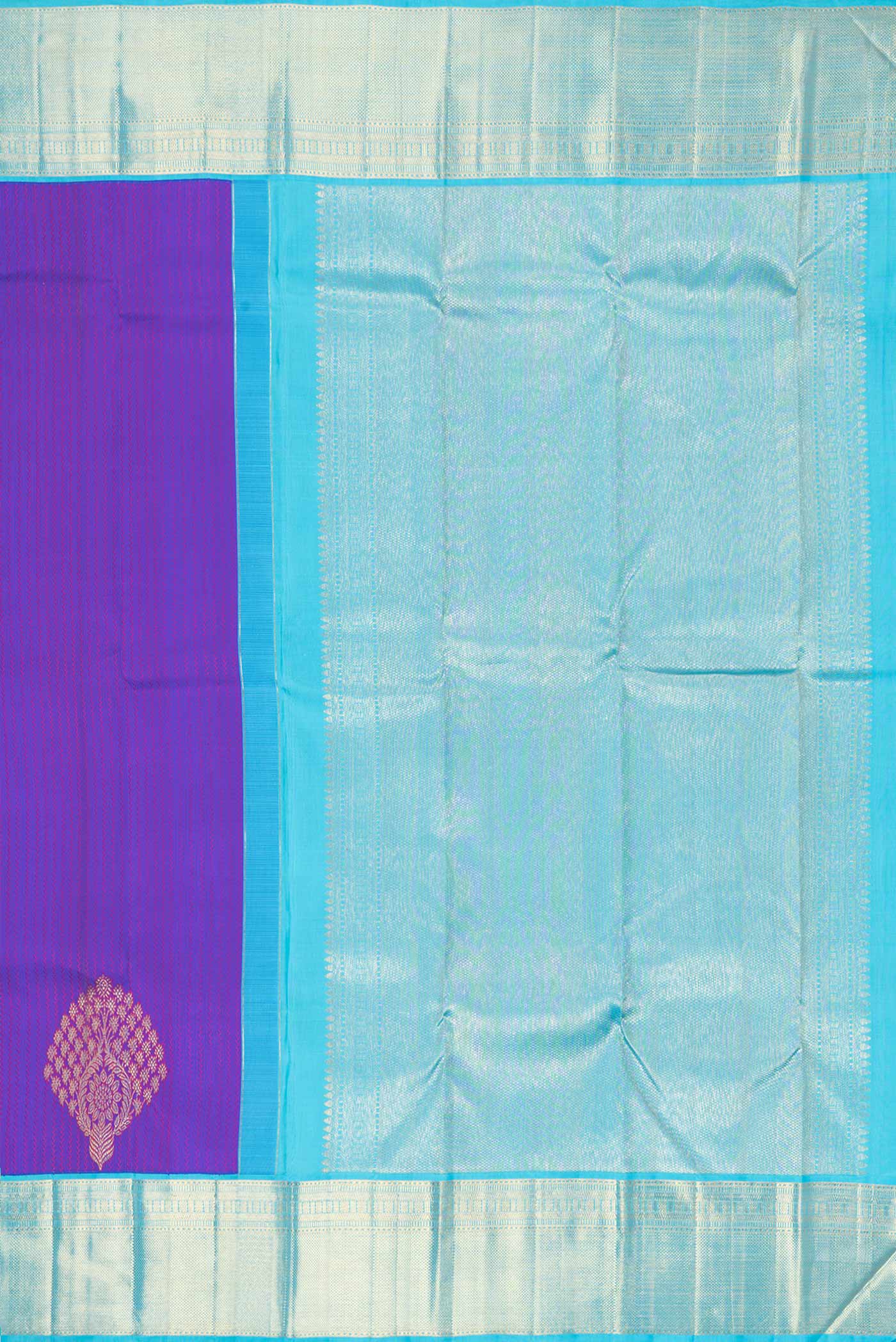 Royal Blue Dual Tone Kanjivaram Saree - Image 7