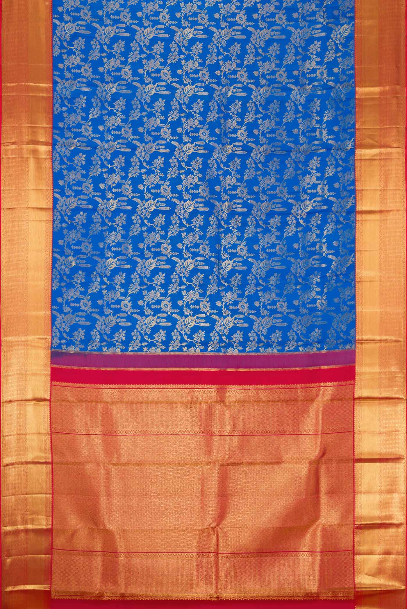 Royal Blue Kanchipuram Silk Saree - Image 6
