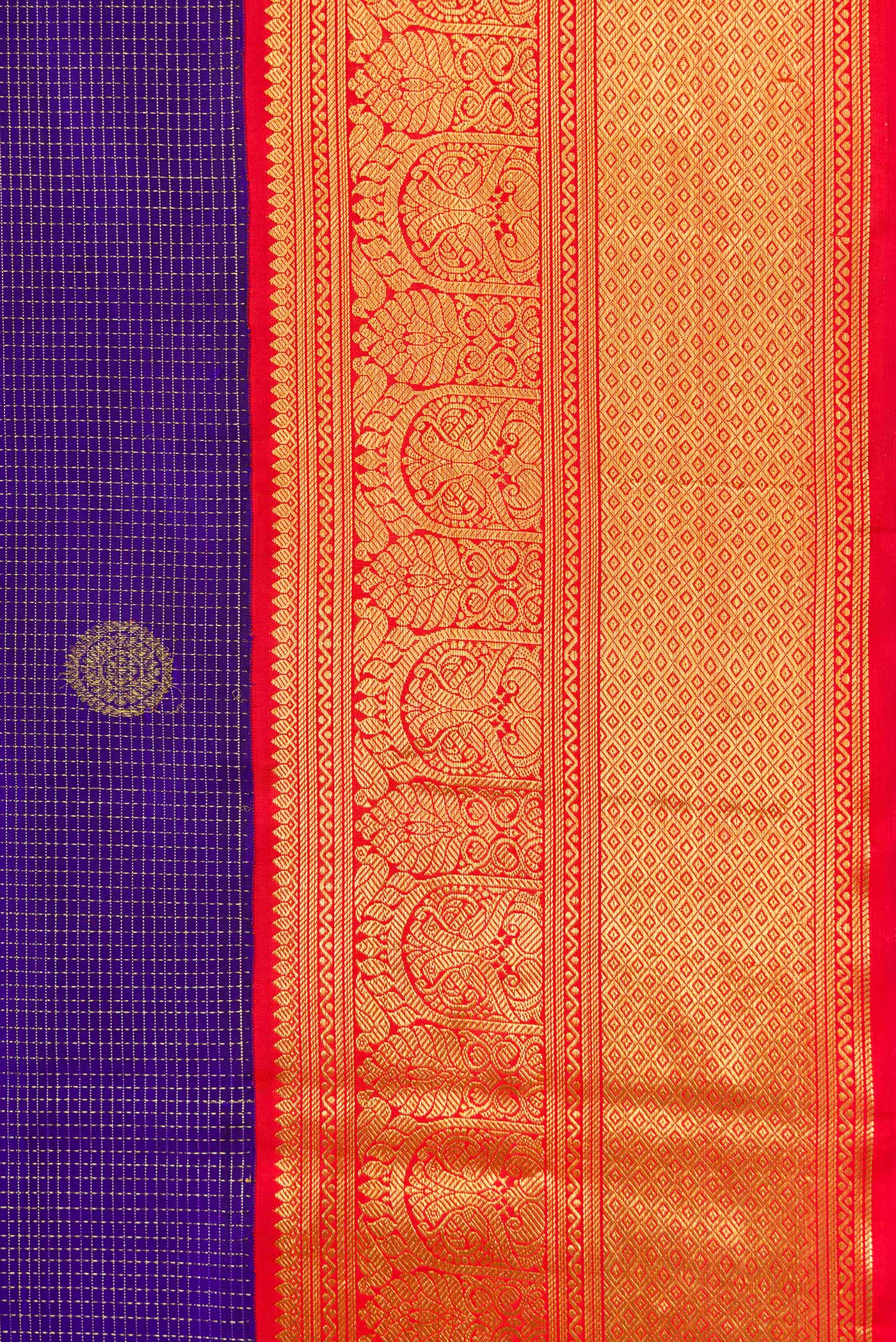 Blue Kanchipuram Silk Saree - Image 3