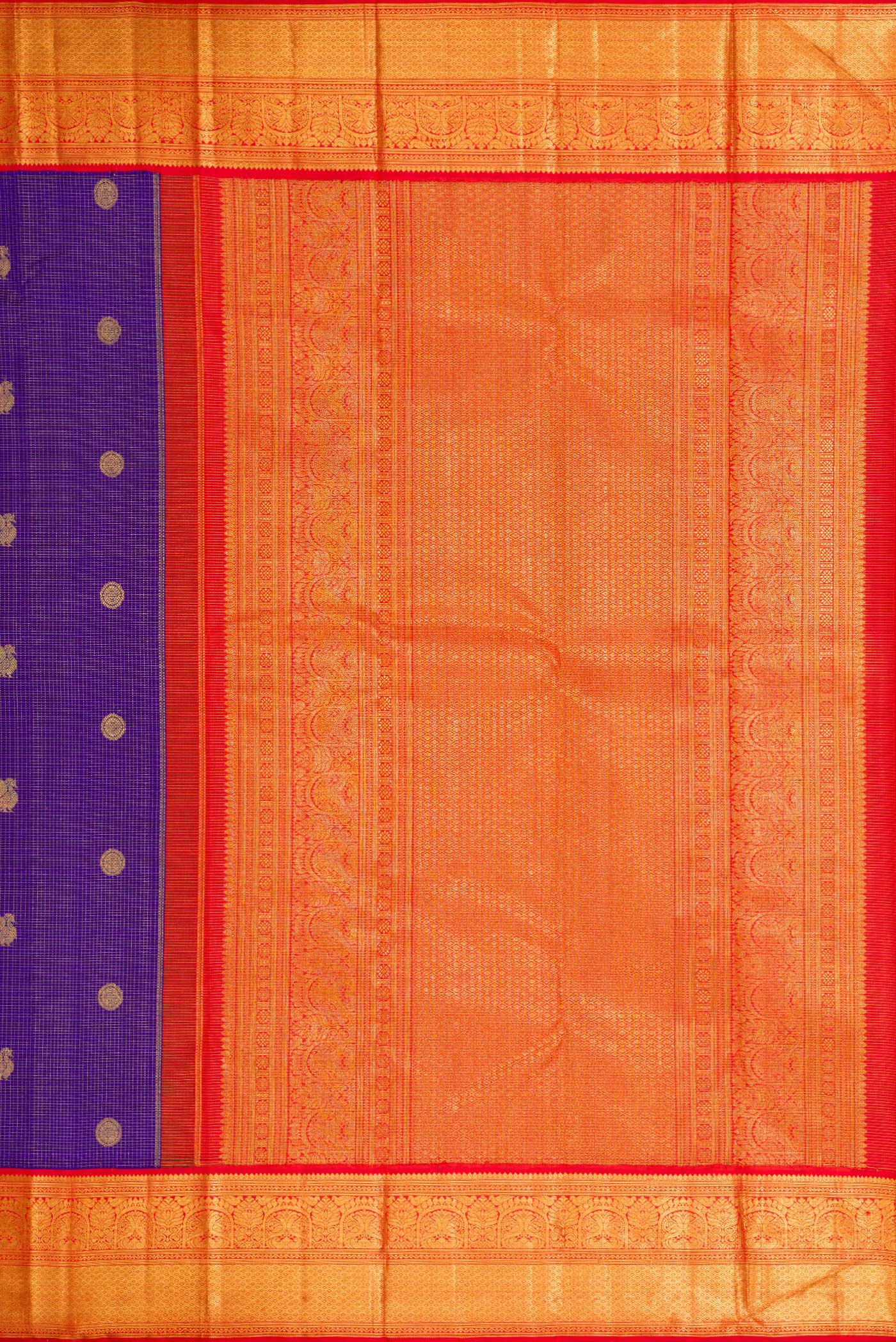 Blue Kanchipuram Silk Saree - Image 7