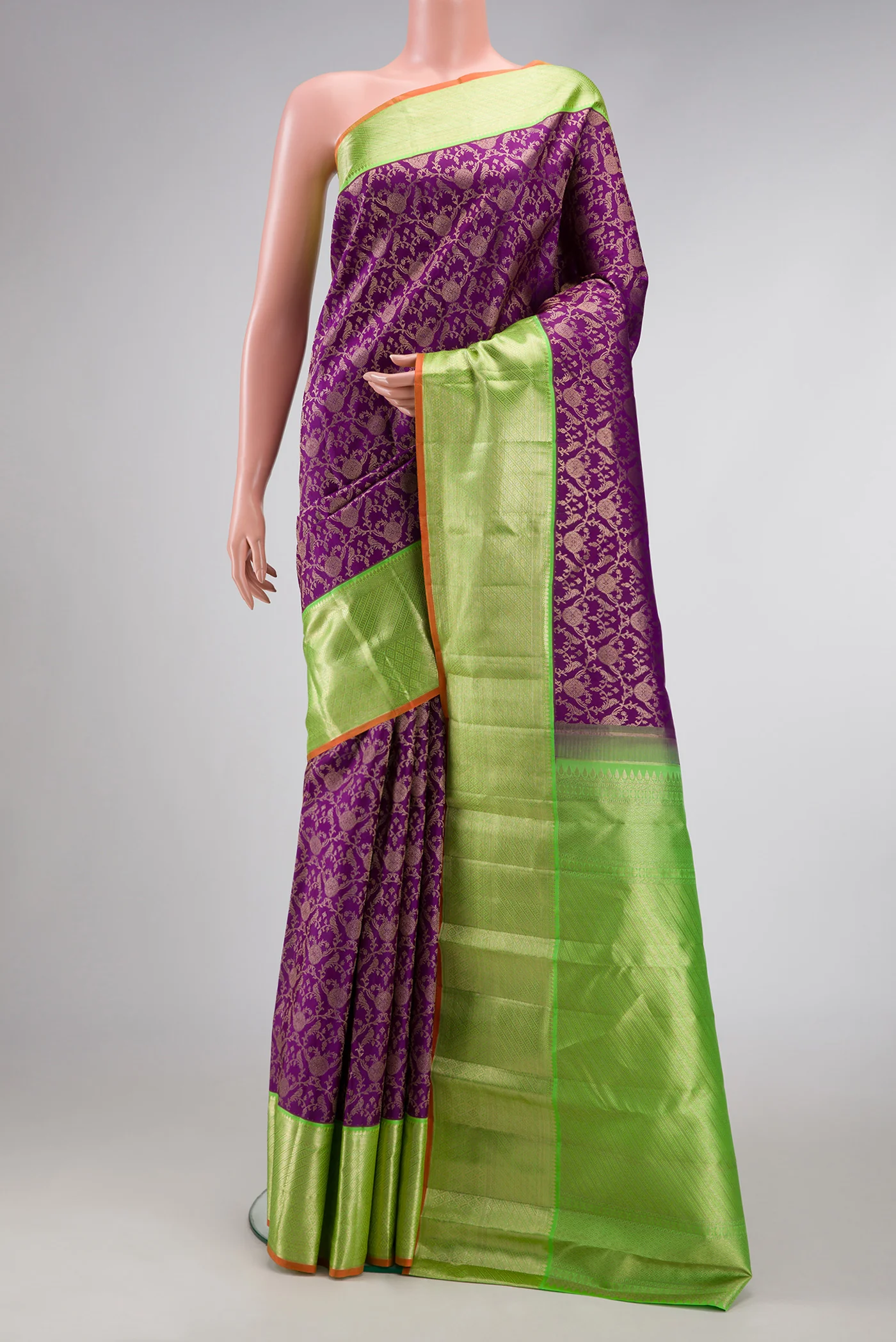 Violet Kanchipuram Silk Saree