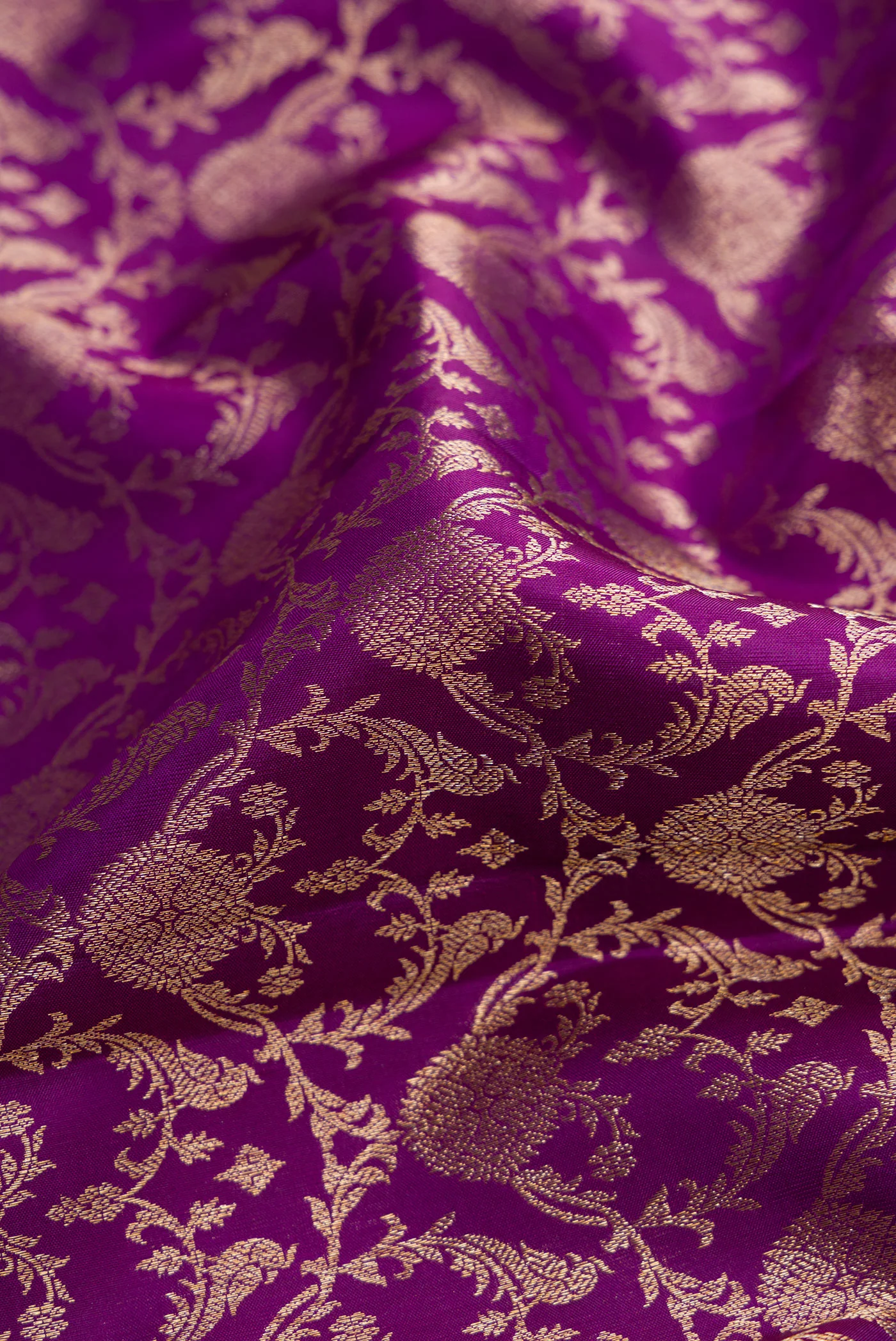 Violet Kanchipuram Silk Saree - Image 2