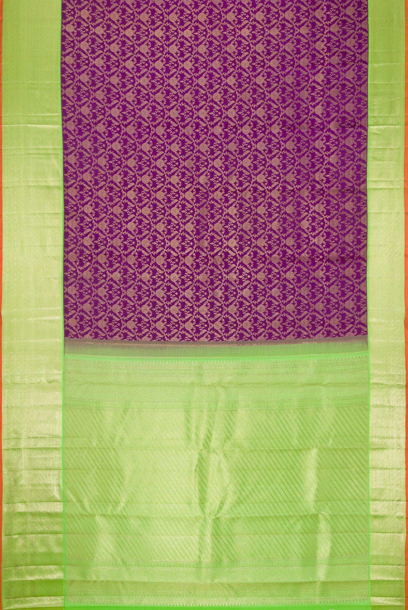 Violet Kanchipuram Silk Saree - Image 6