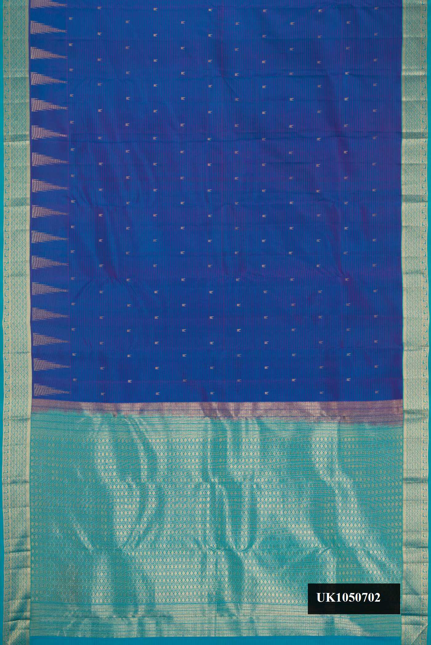 Royal Blue Dual Tone Kanchipuram Silk Saree