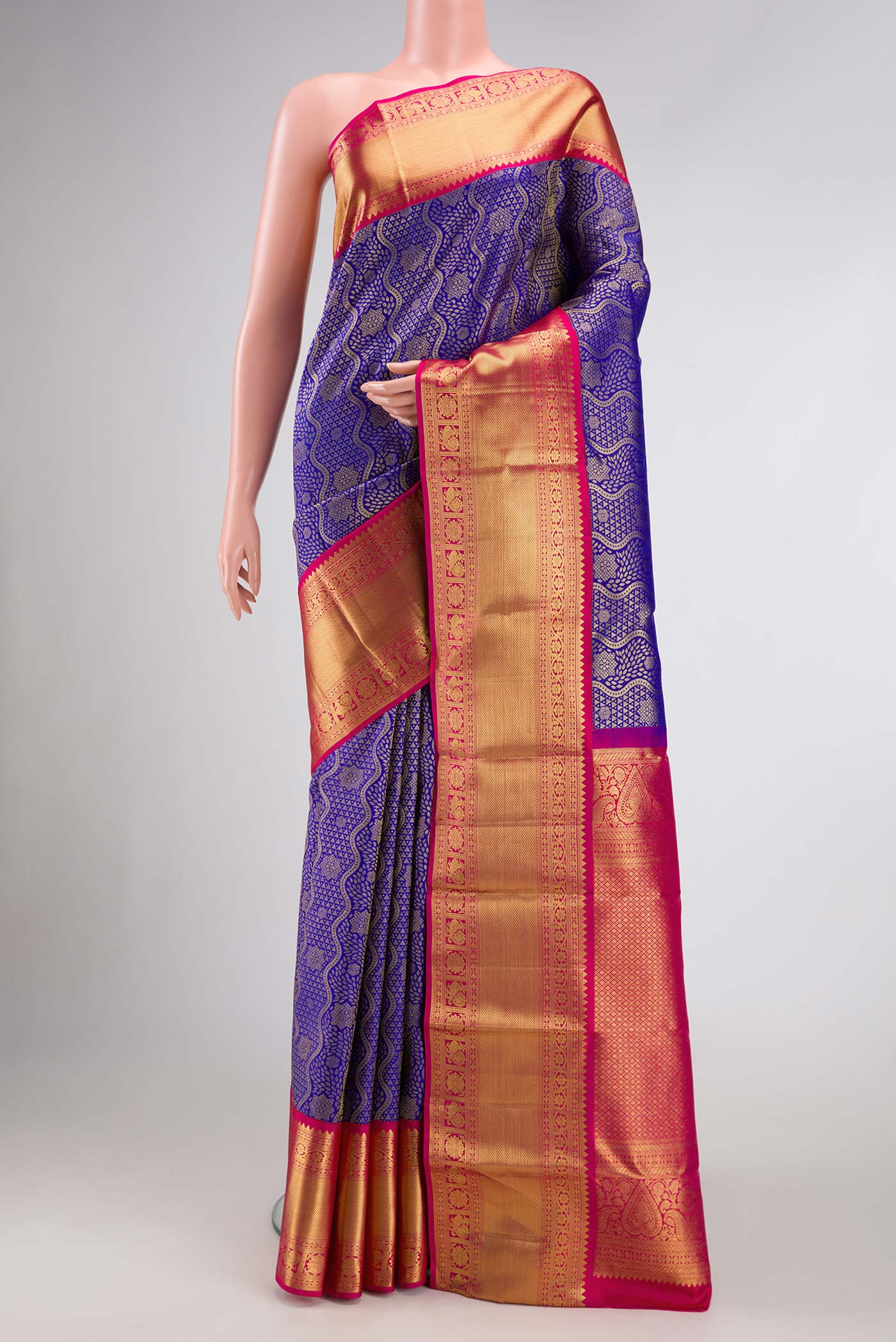 Royal Blue Kanjivaram Silk Saree