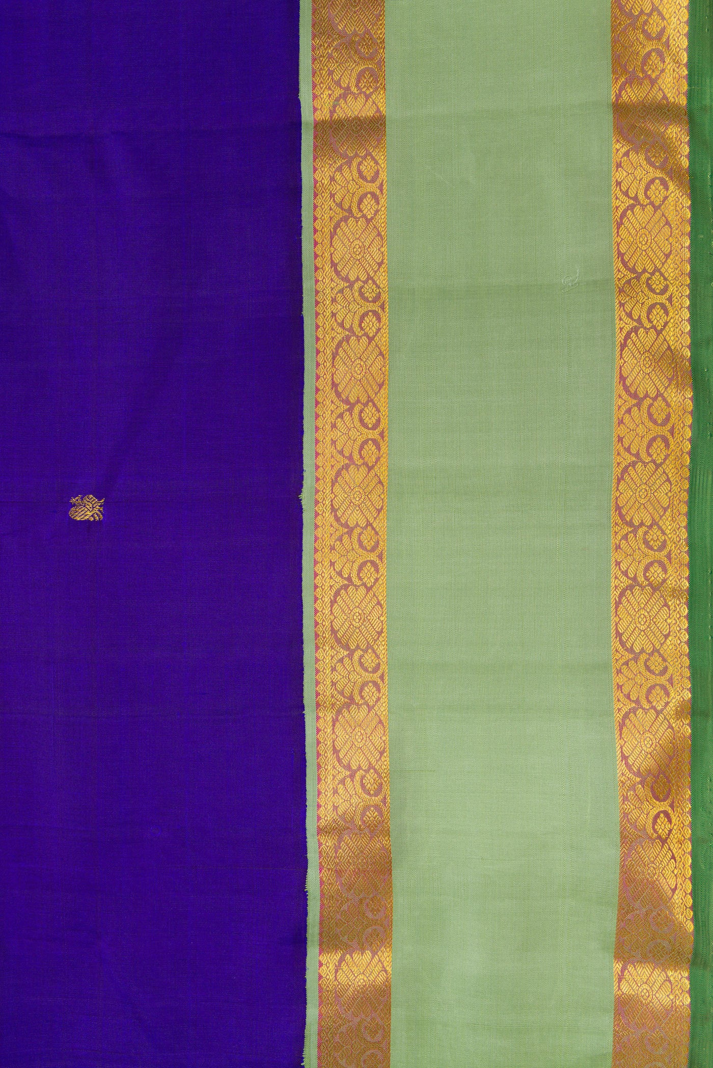 Royal Blue Kanjivaram Silk Saree - Image 3