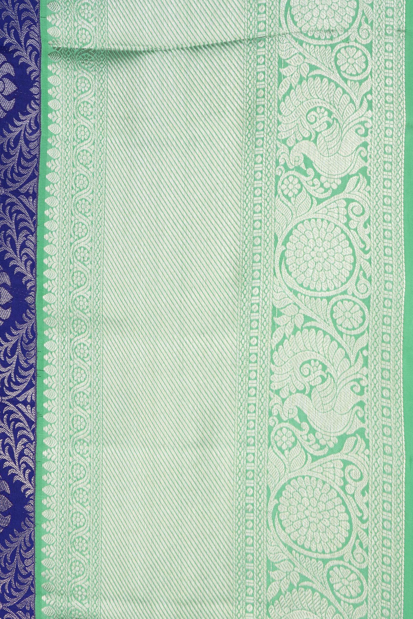 Royal Blue Dual Tone Kanjivaram Silk Saree - Image 3