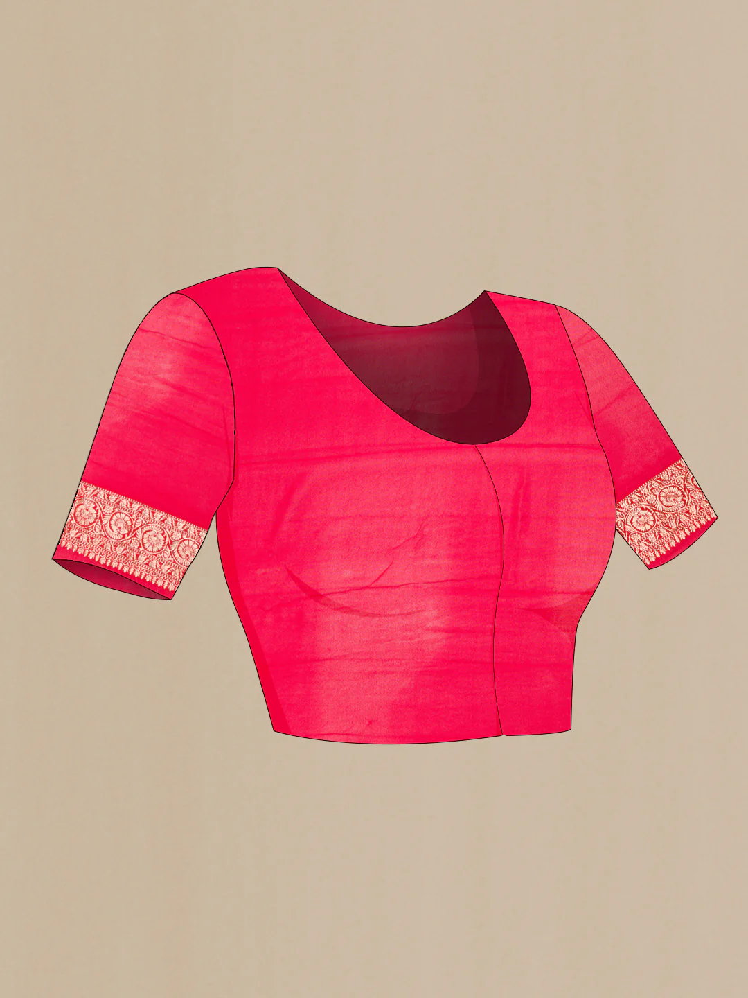 Violet Banarasi Georgette Saree - Image 4