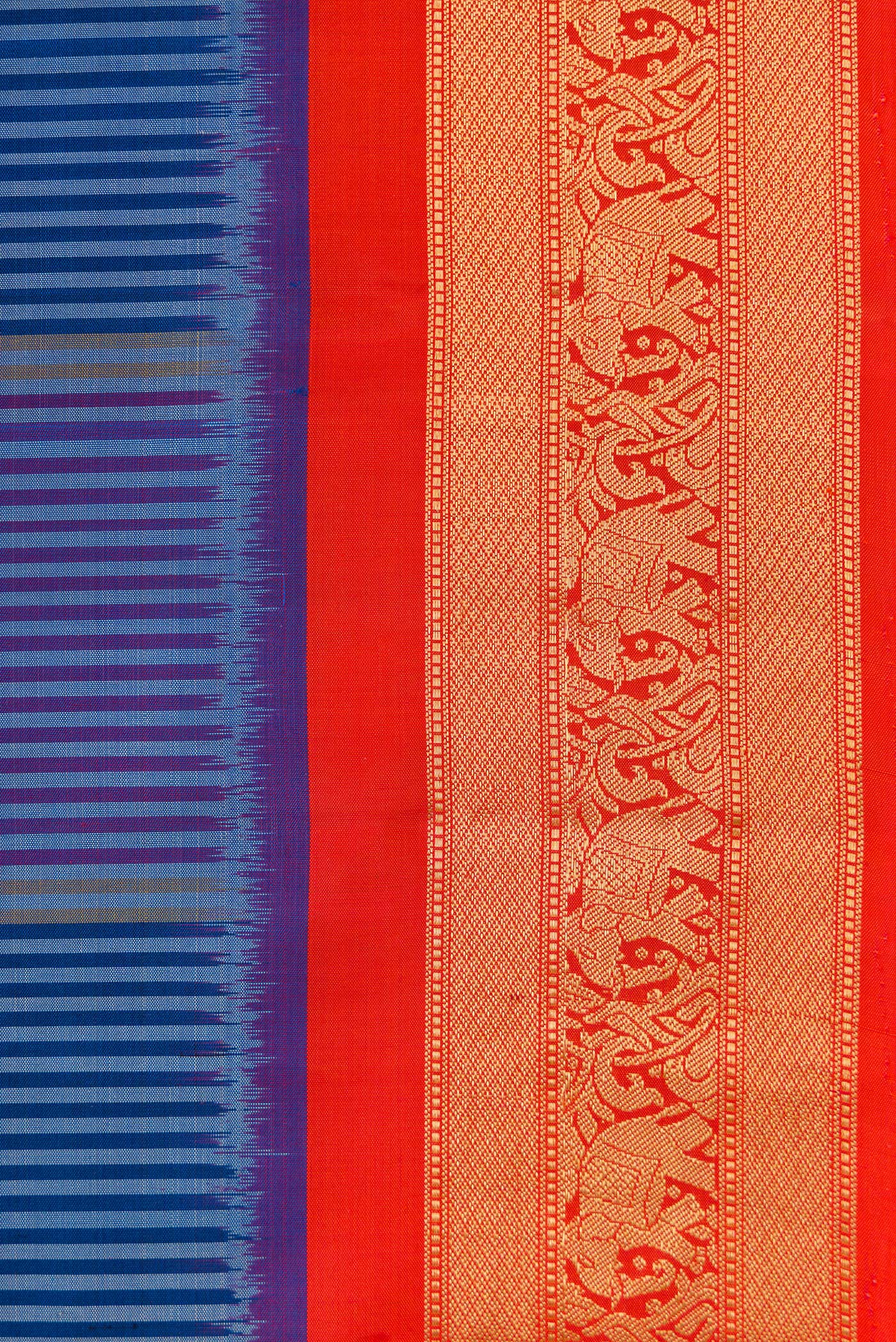 Blue Soft Silk Saree - Image 3
