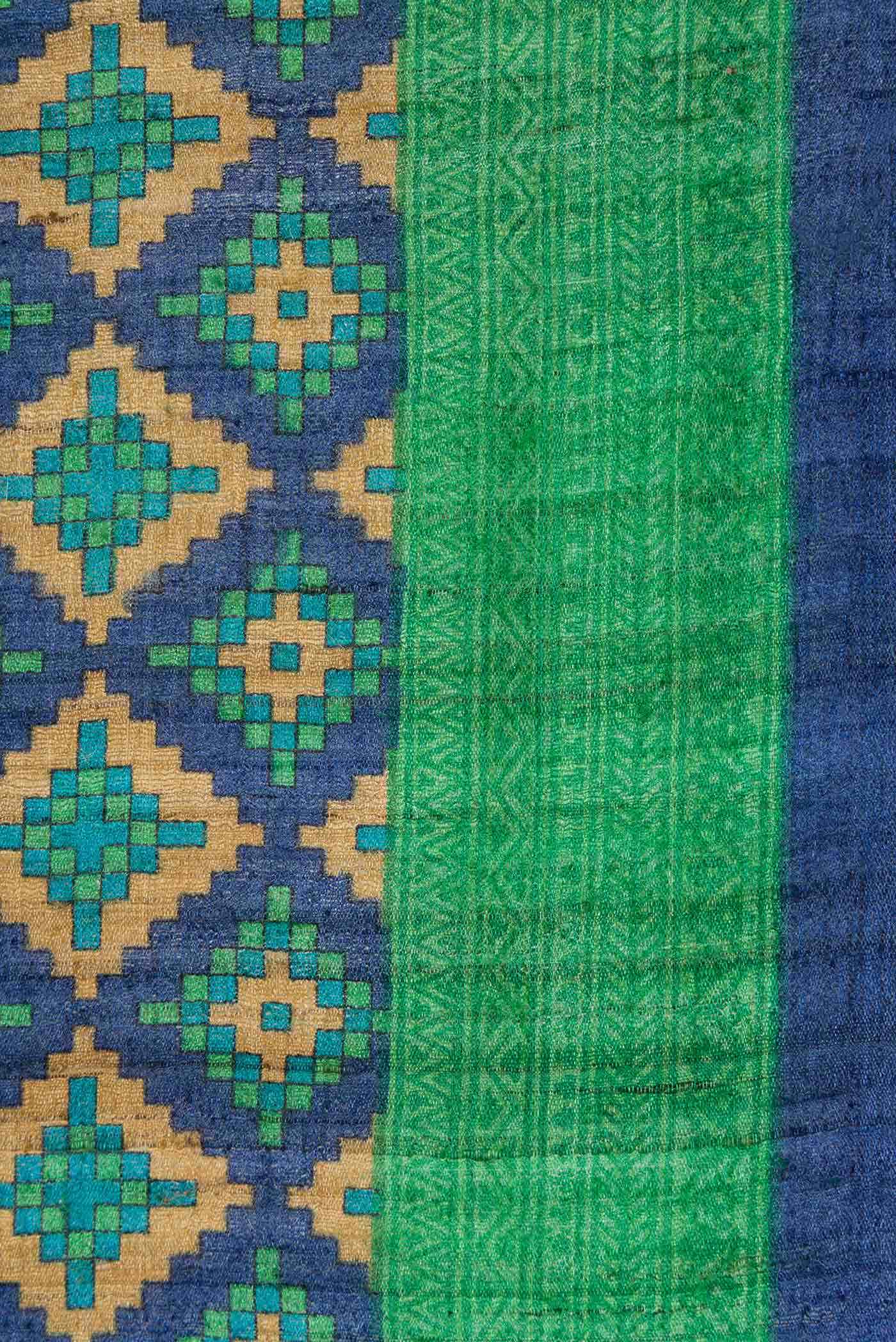 Royal Blue Jute Silk Saree - Image 3