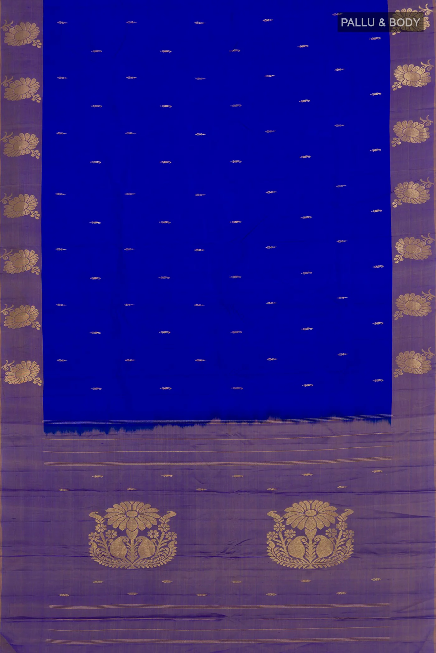 Royal Blue Kanchipuram Silk Saree - Image 5