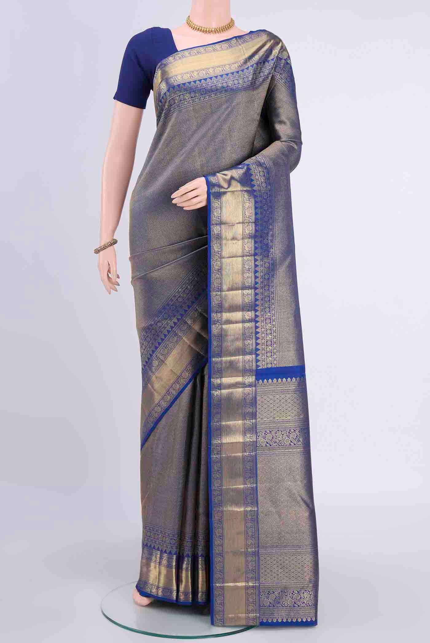 Royal Blue Kanjivaram Silk Saree