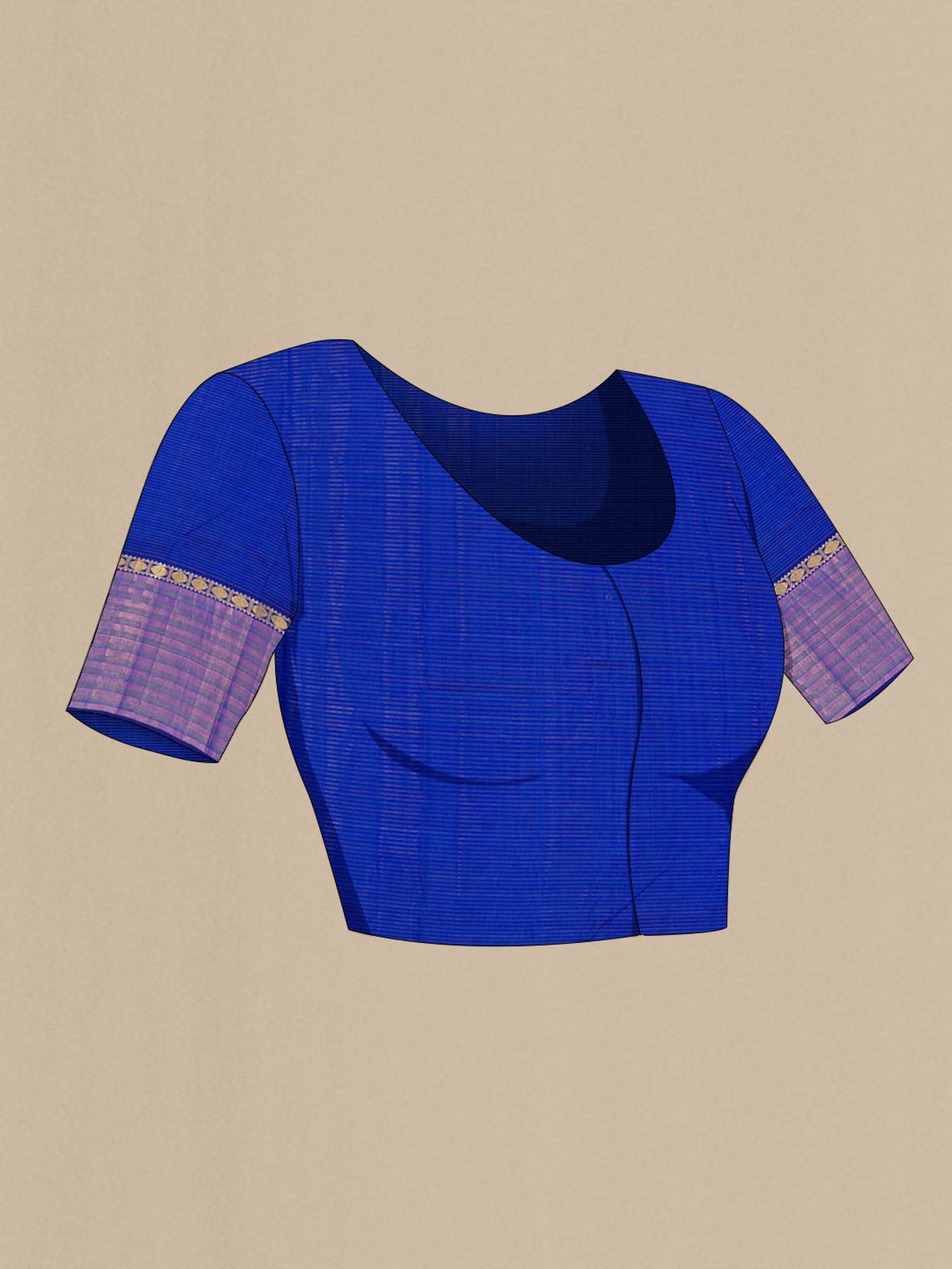 Royal Blue Kanjivaram Silk Saree - Image 6