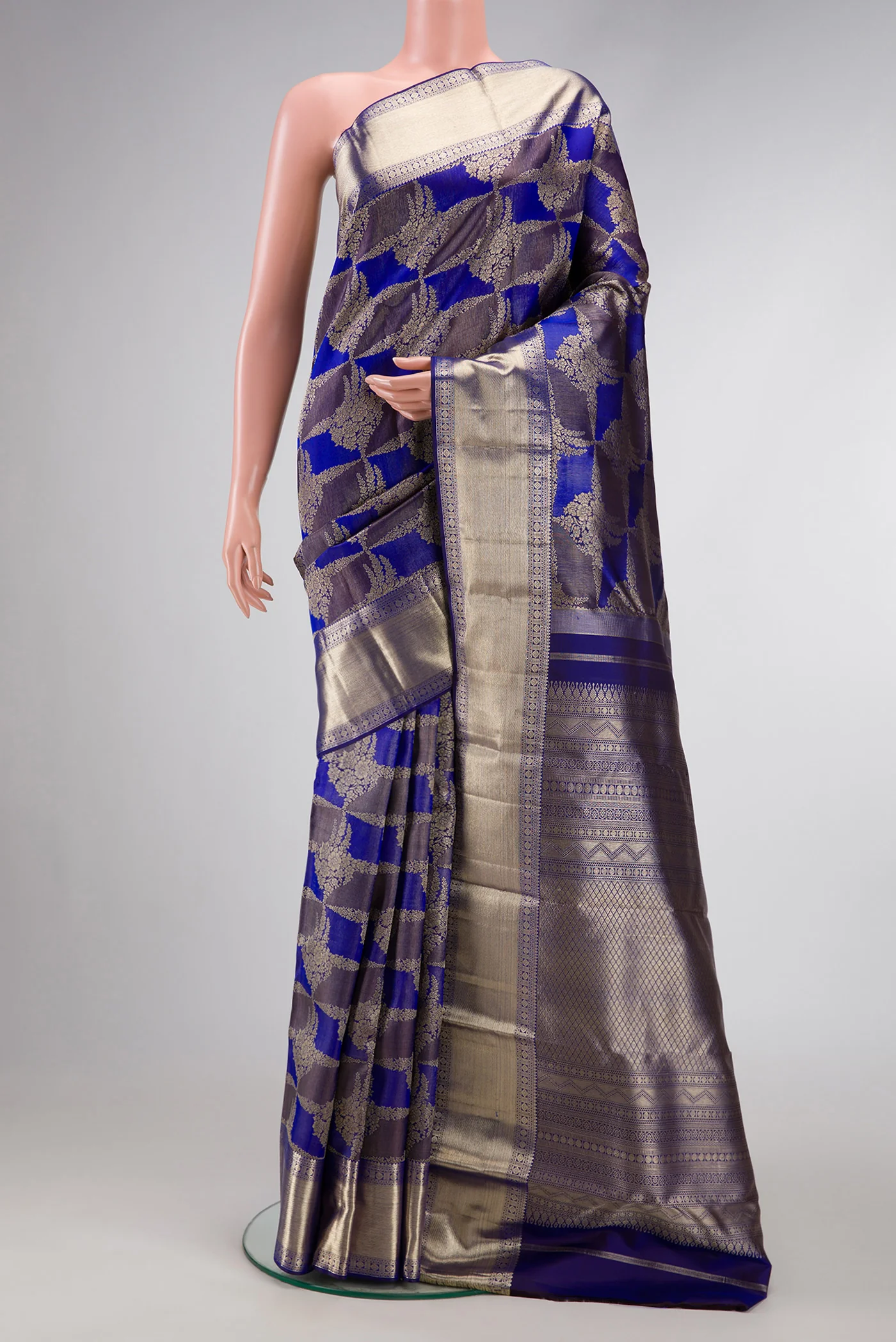 Royal Blue Kanjivaram Silk Saree