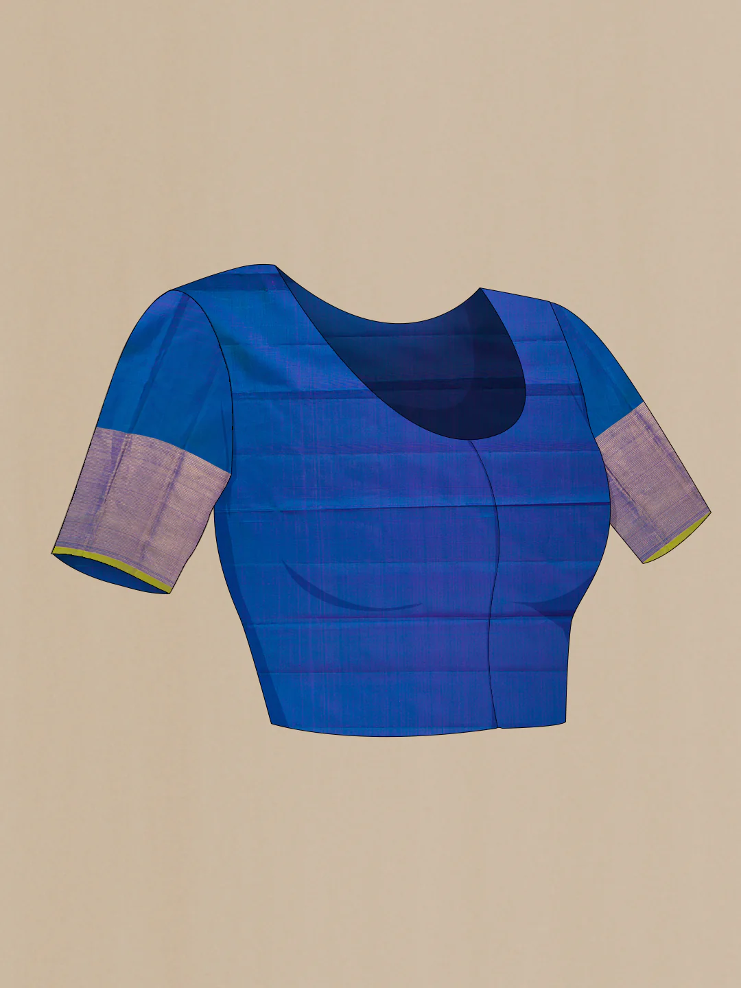 Royal Blue Kanjivaram Silk Saree - Image 5