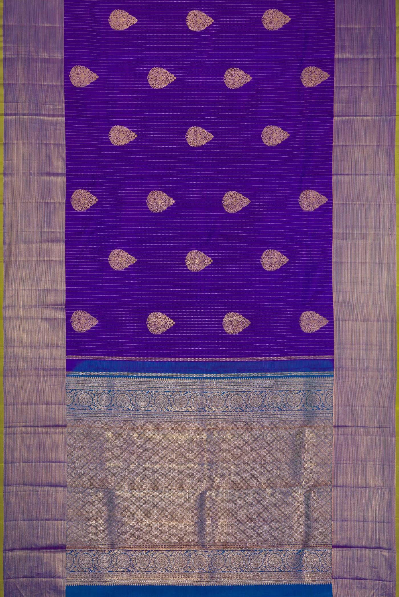 Royal Blue Kanjivaram Silk Saree - Image 6