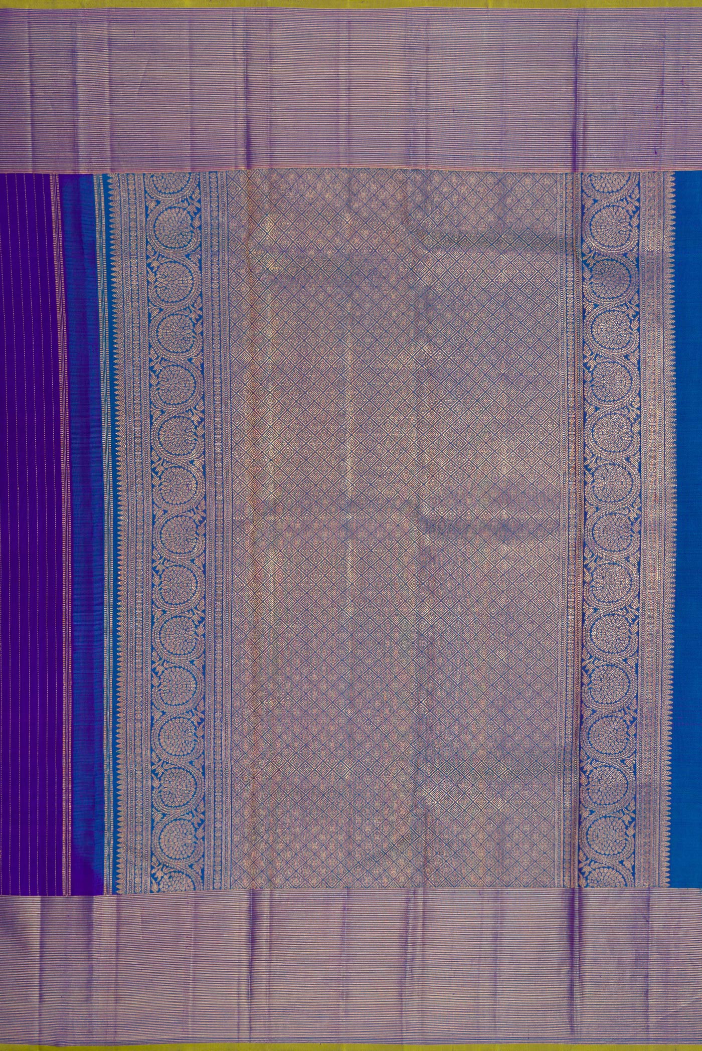 Royal Blue Kanjivaram Silk Saree - Image 7