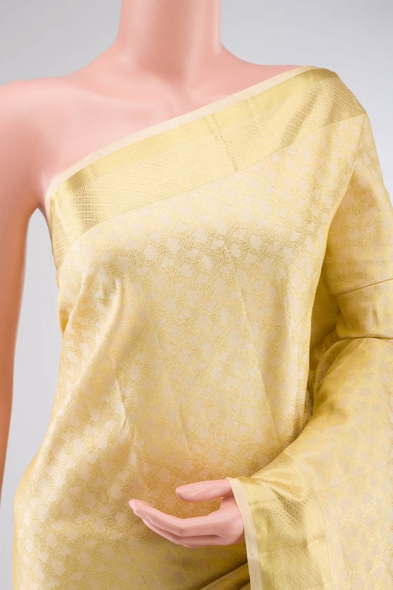 Rudrani-Cream Kanchipuram Silk Saree - Image 2