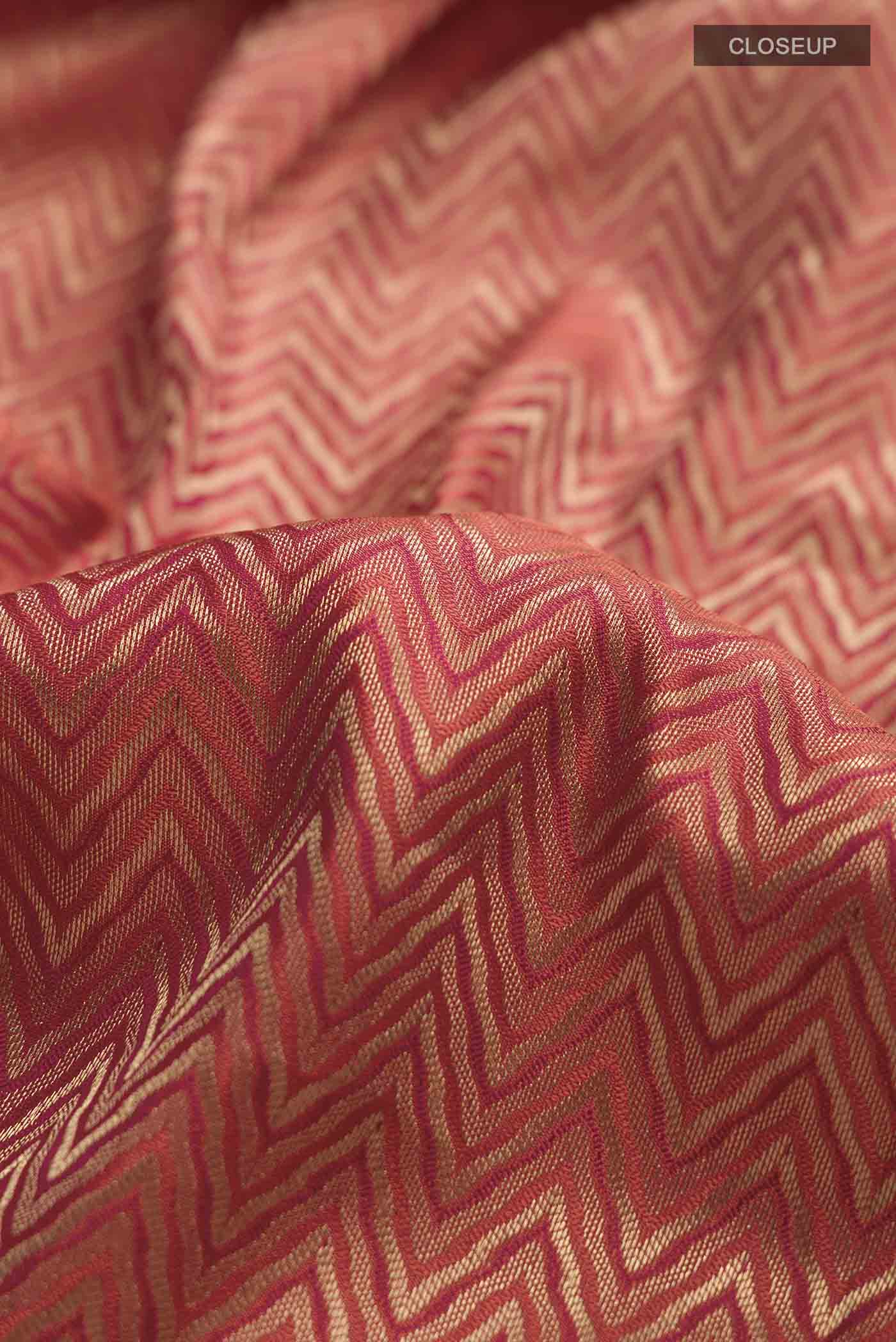 Rust Kanjivaram Silk Saree - Image 2