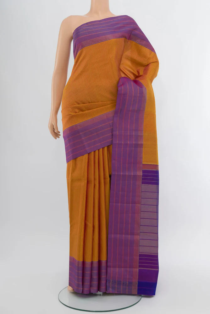 Mustard Kanchipuram Silk Saree