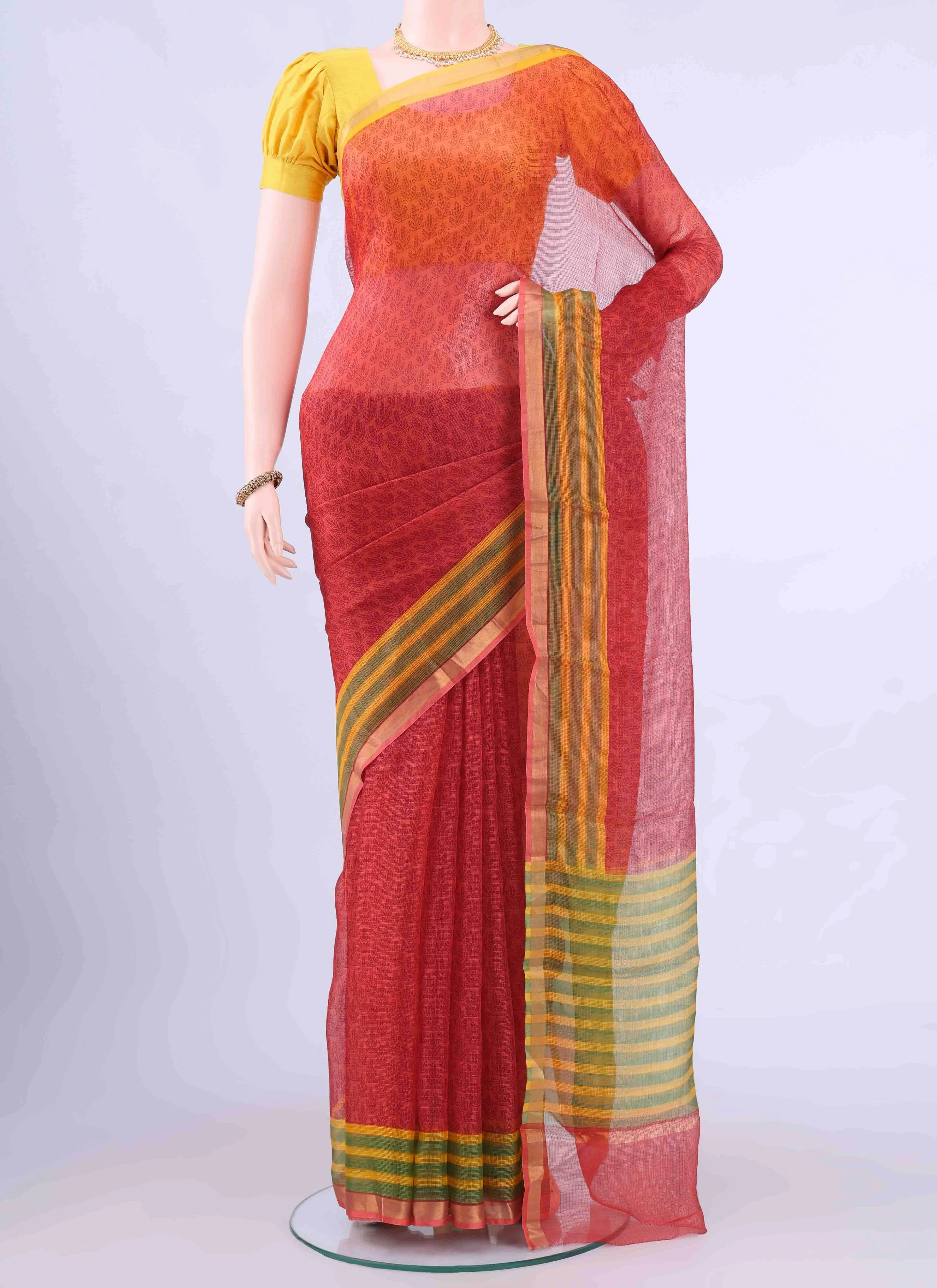Rust Kota Silk Saree
