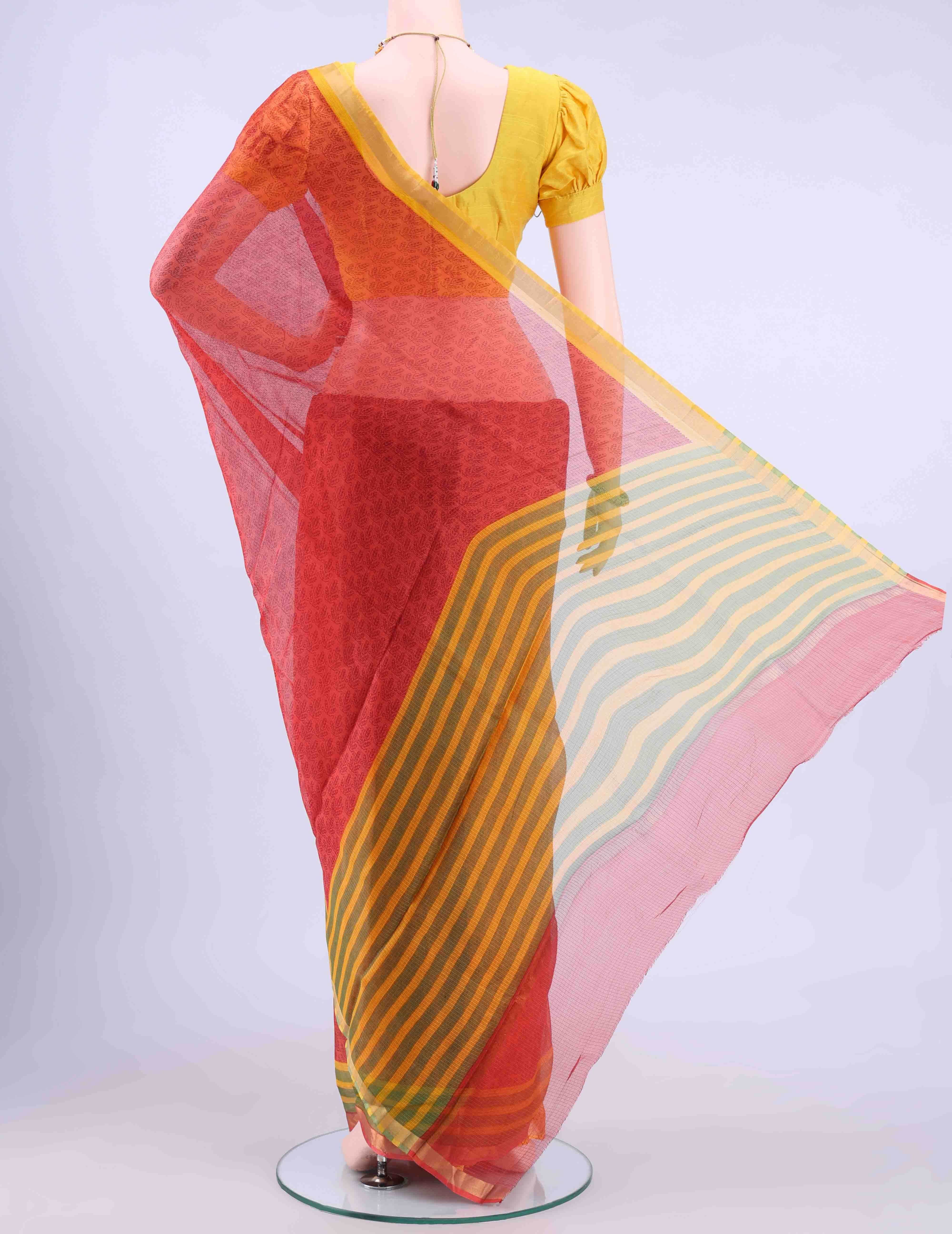 Rust Kota Silk Saree - Image 2