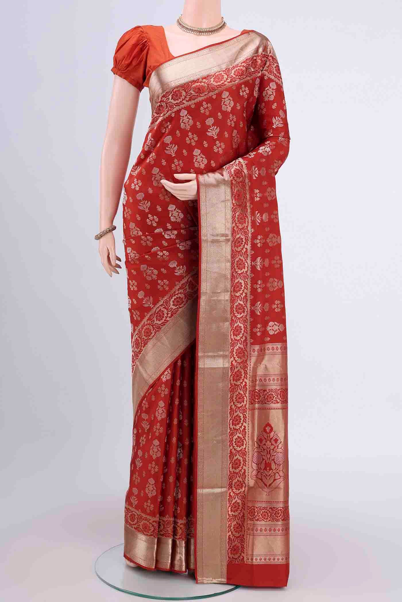 Rust Soft Silk Saree