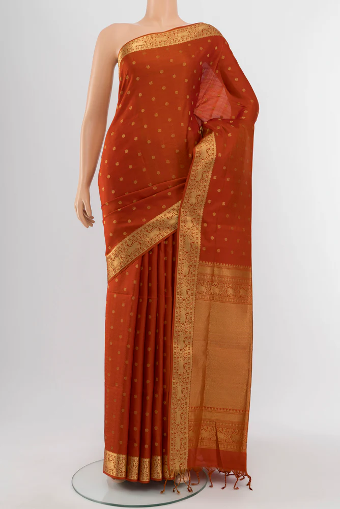 Rust Soft Silk Saree