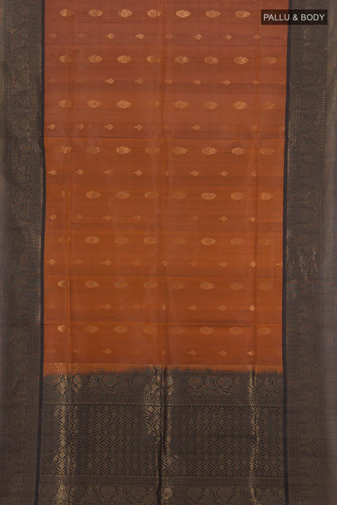 Rust Soft Silk Saree - Image 5