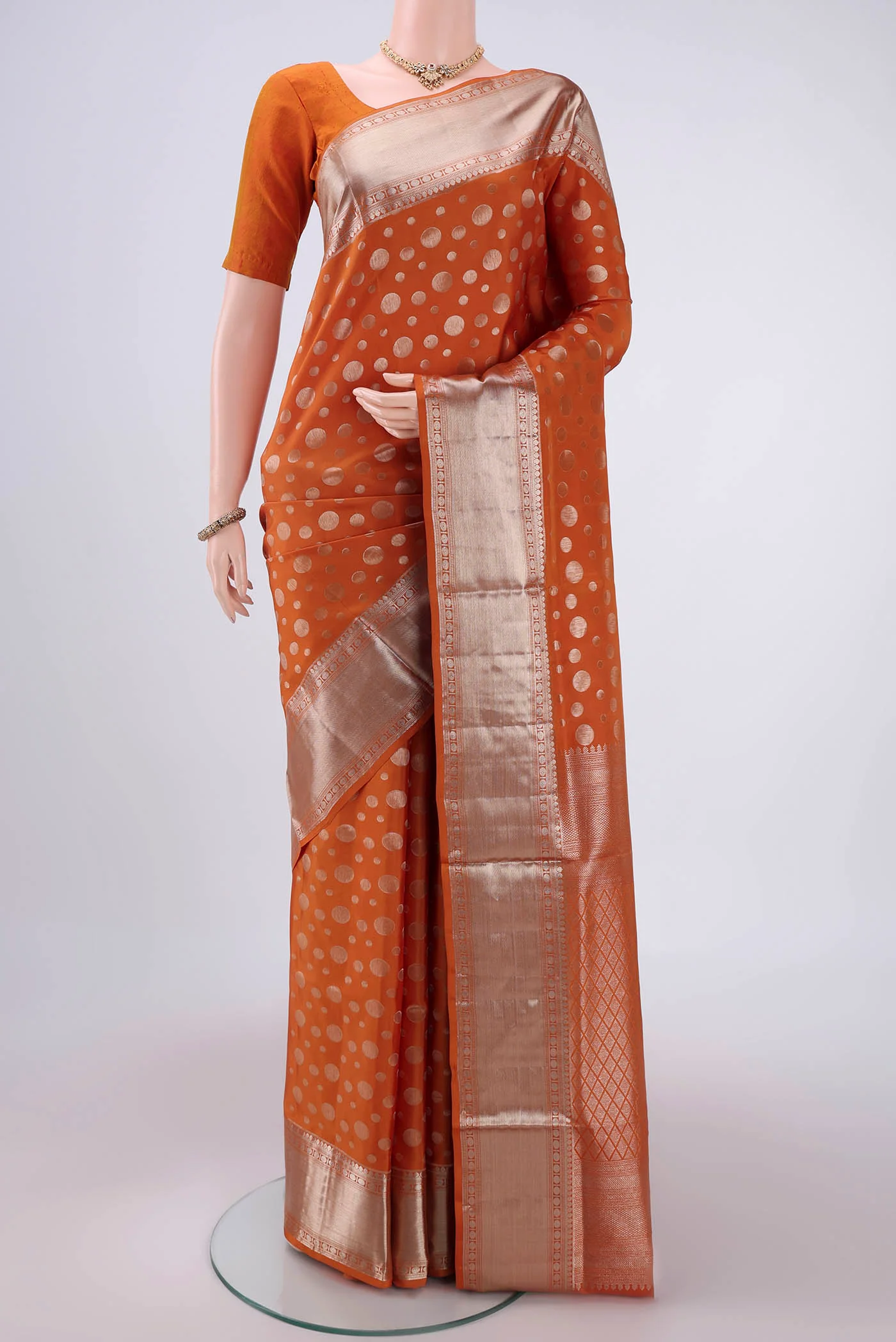 Rust Soft Silk Saree