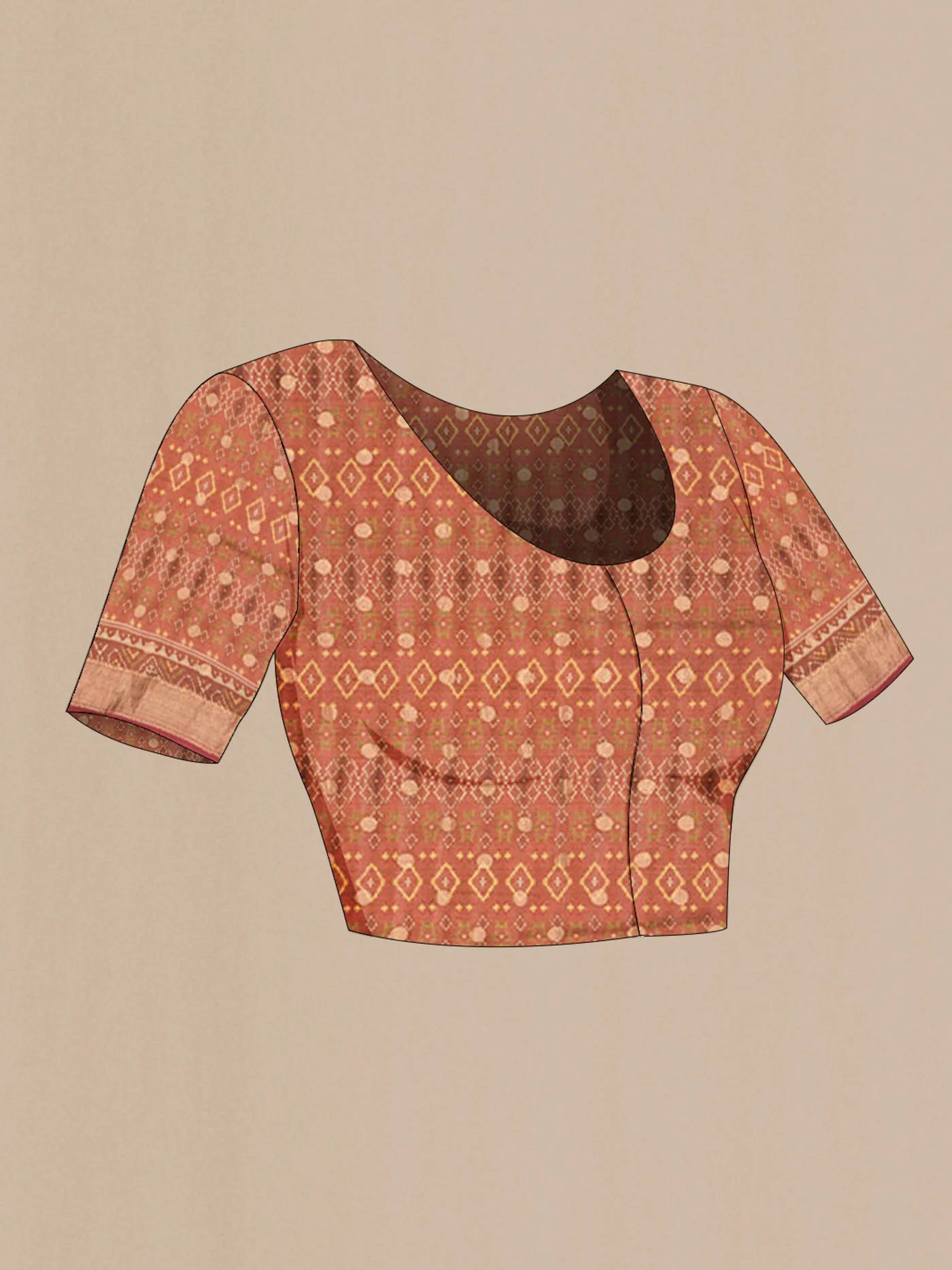 Brown Tussar Silk Saree - Image 4