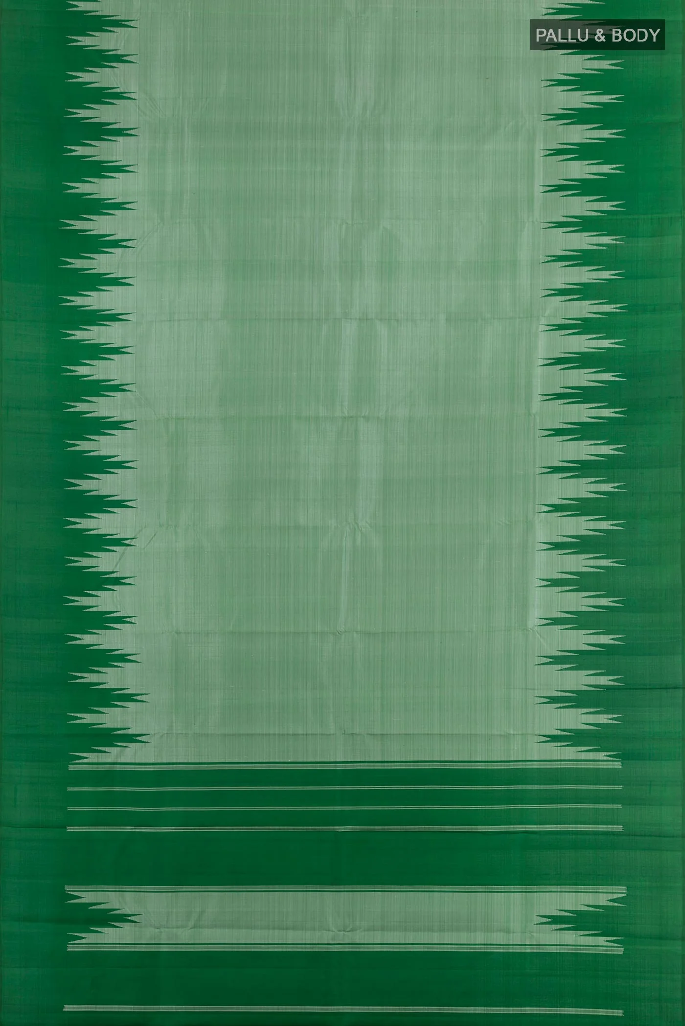 Green Kanchipuram Silk Saree - Image 3