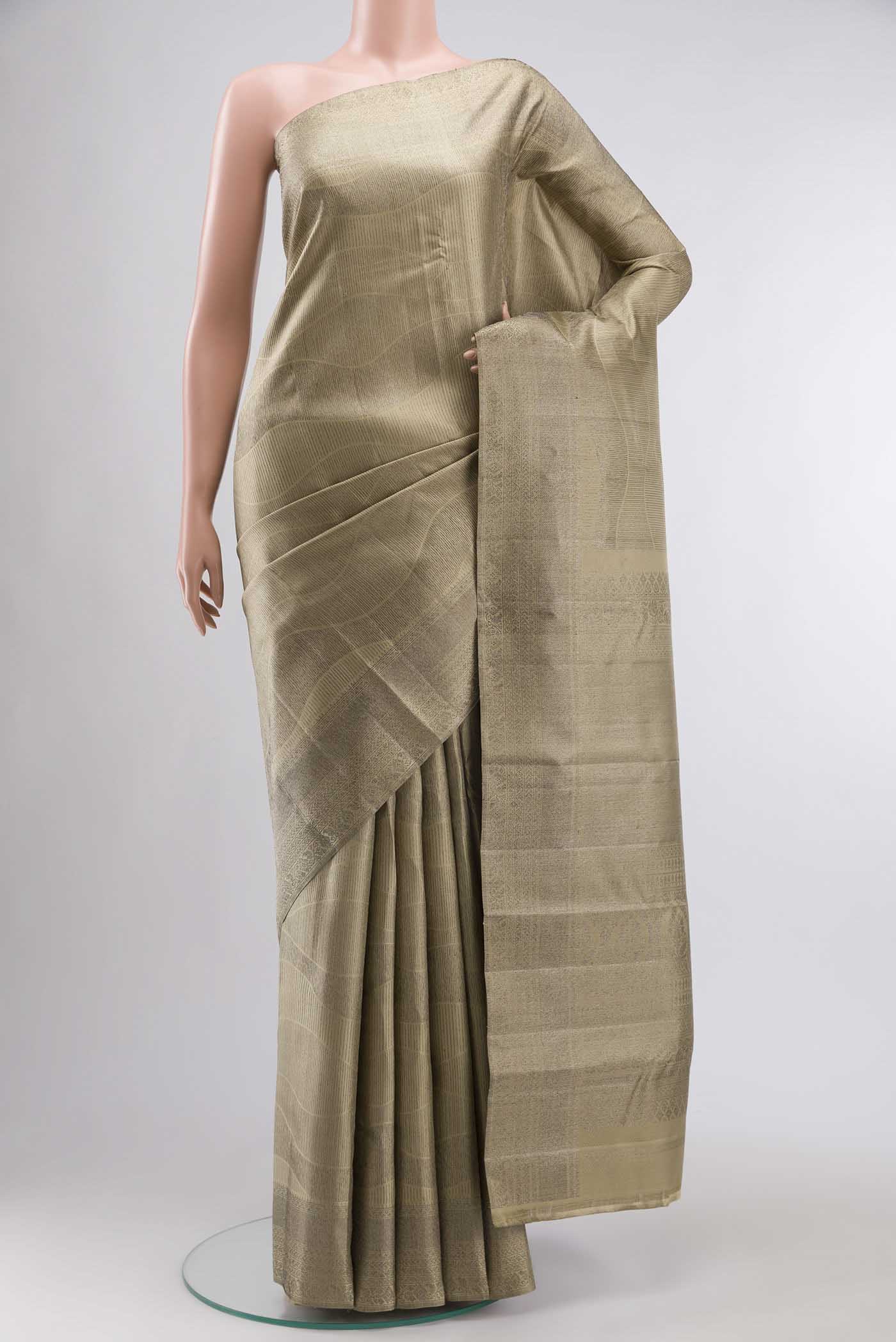 Sage Green Kanjivaram Silk Saree