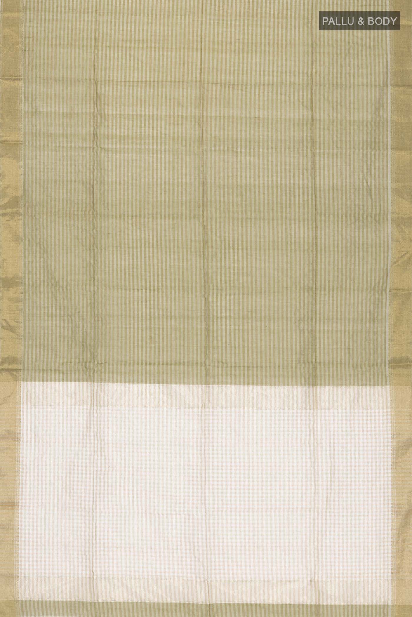 Sage Green Maheshwari Silk Saree - Image 5