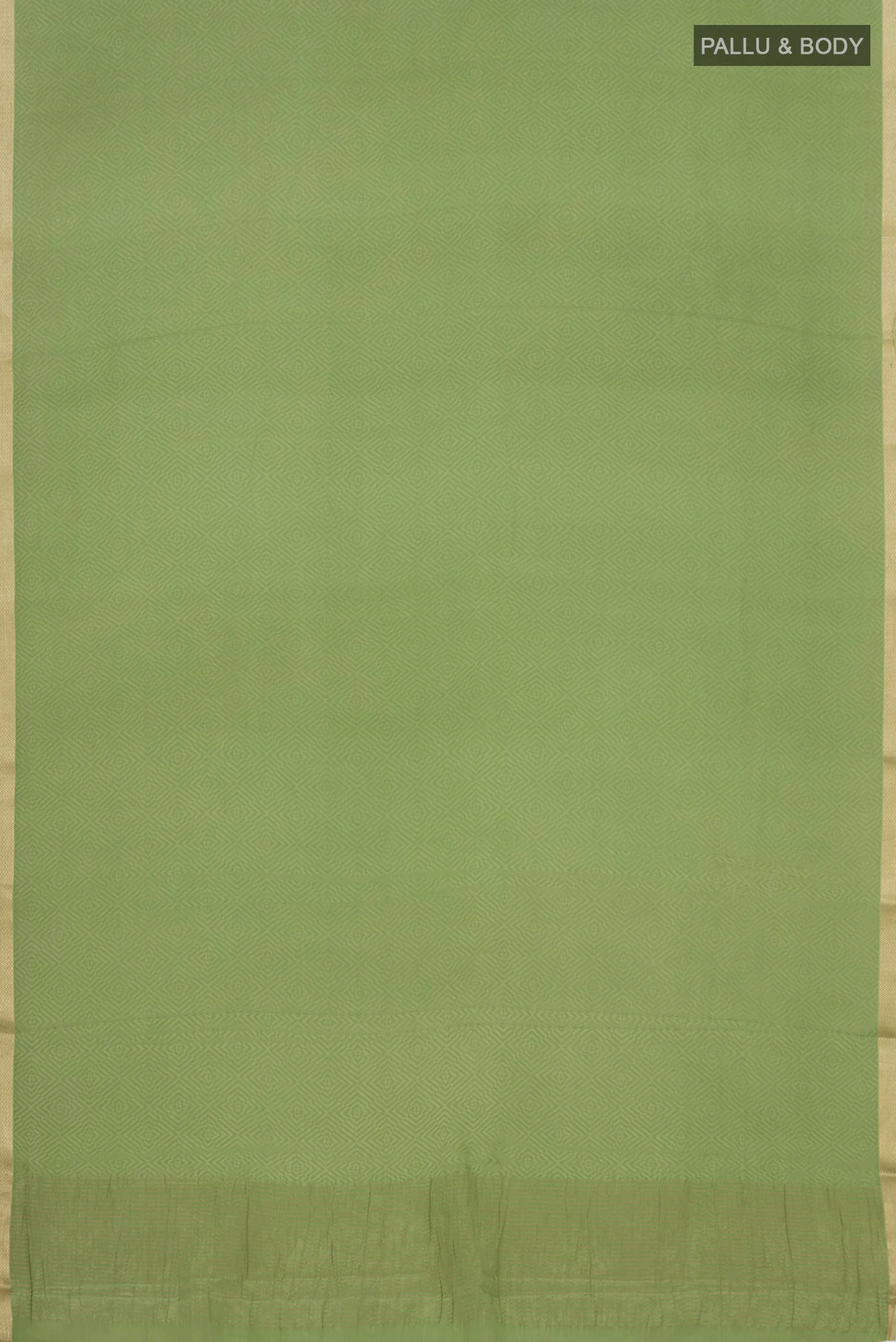 Sage Green Mysore Chiffon Saree - Image 5