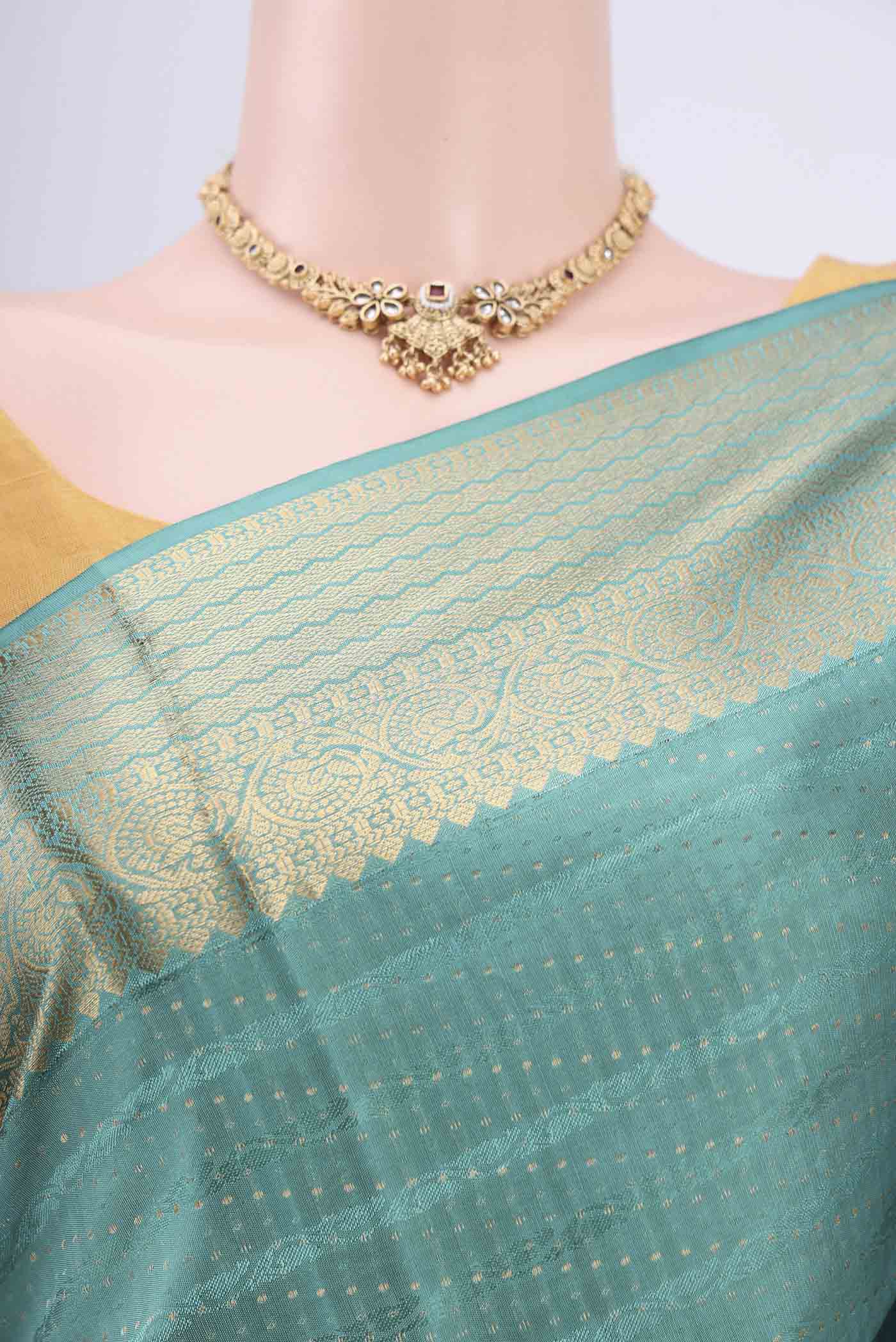 Blue Soft Silk Saree - Image 2