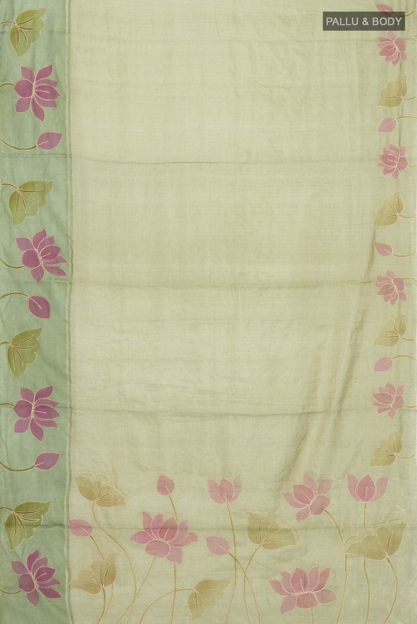 Sage Green Tissue Silk Saree - Image 3