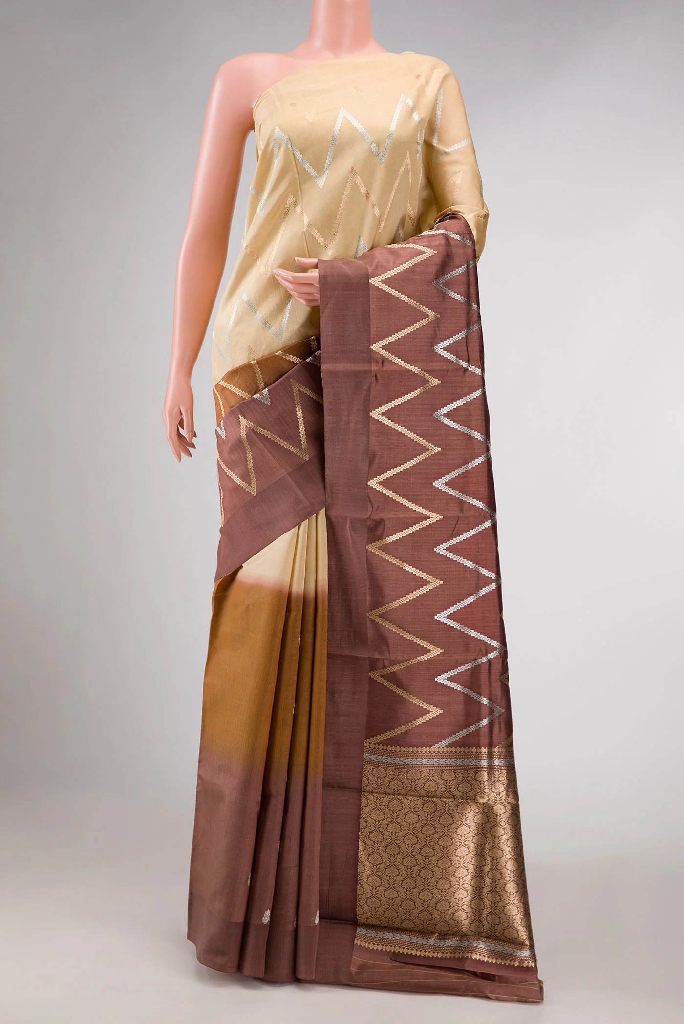 Multi Color Banarasi Raw Silk Saree
