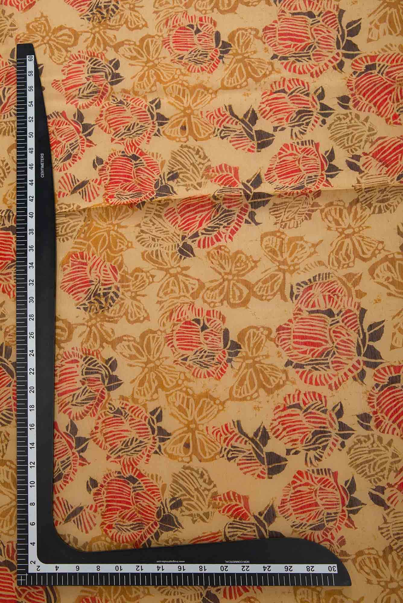 Sandal Chanderi Silk Dress Material - Image 5
