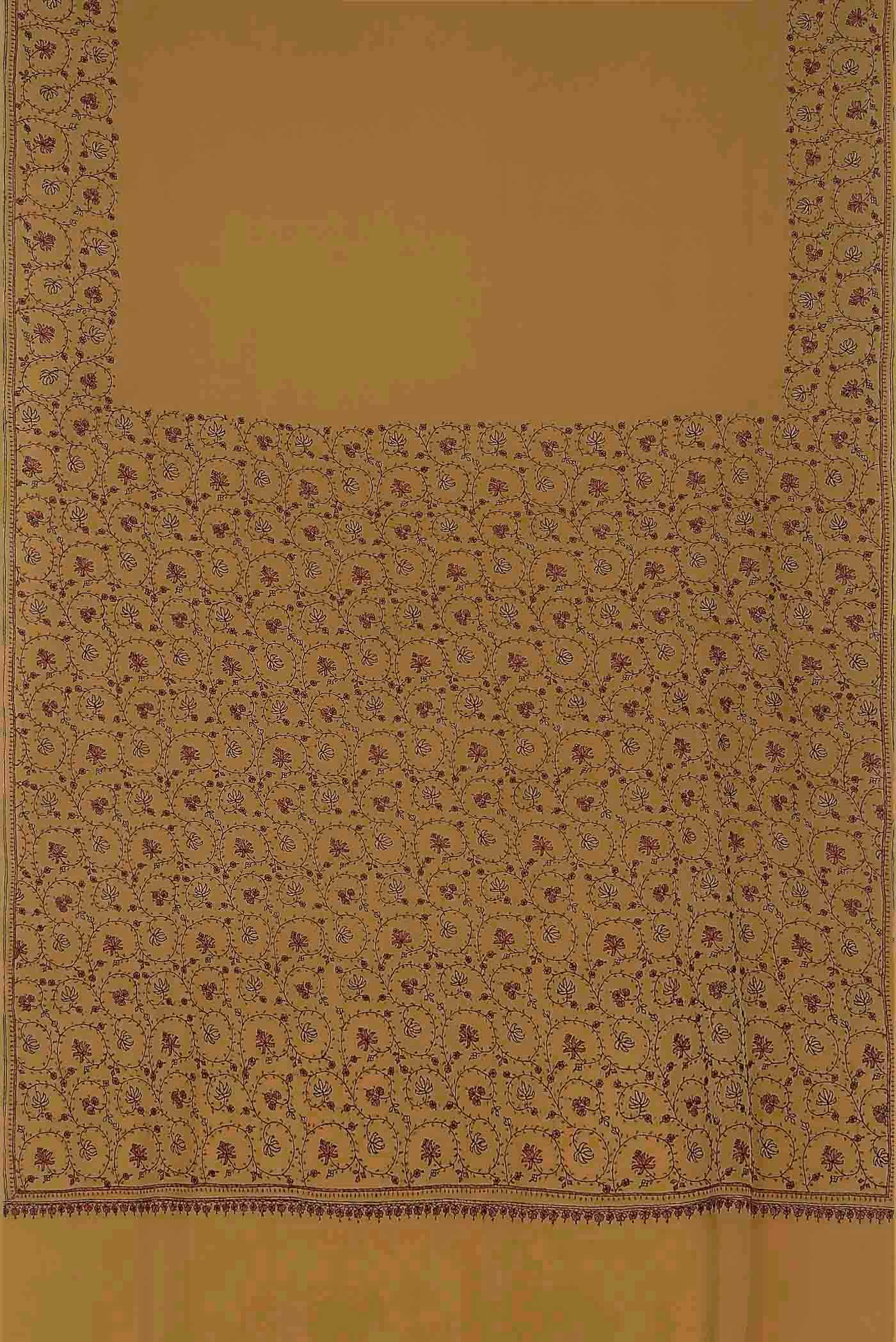 Sandal Crepe Saree - Image 4