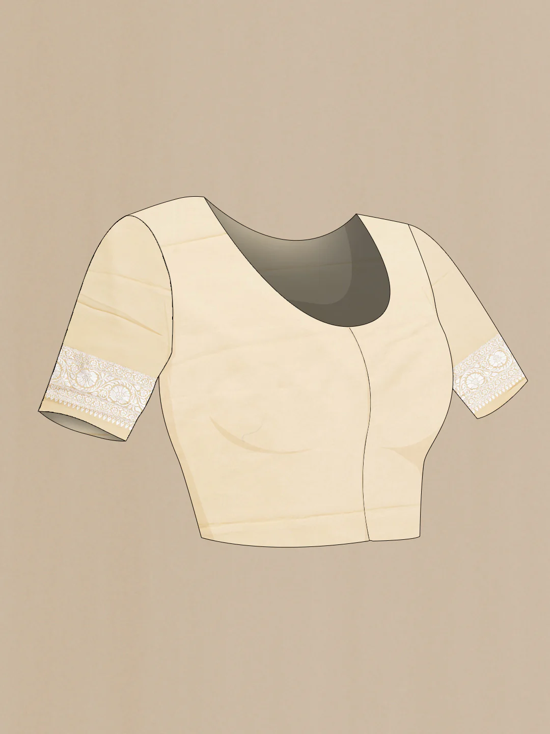 Sandal Banarasi Georgette Saree - Image 4