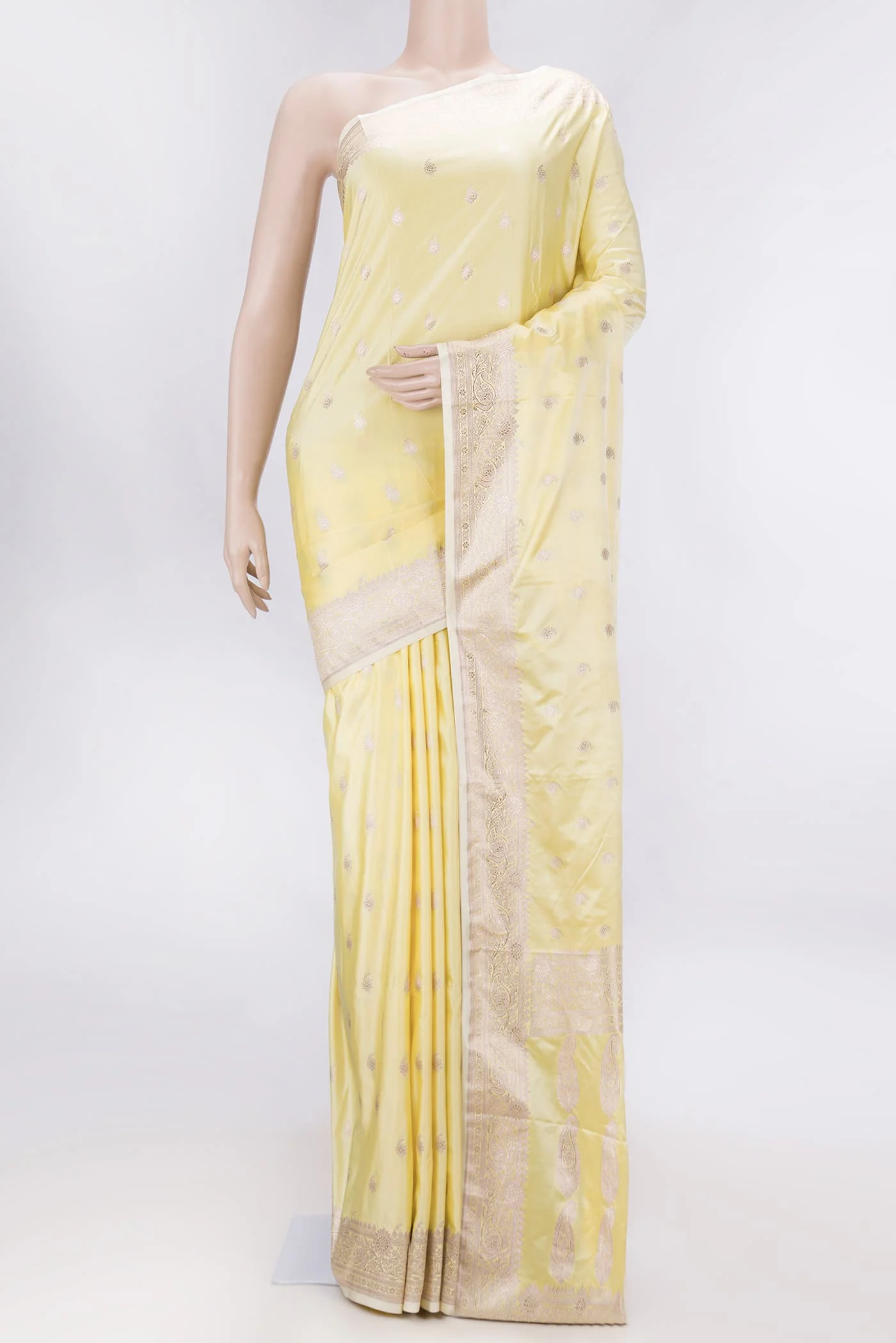 Sandal Dual Tone Blended Banarasi Silk Saree