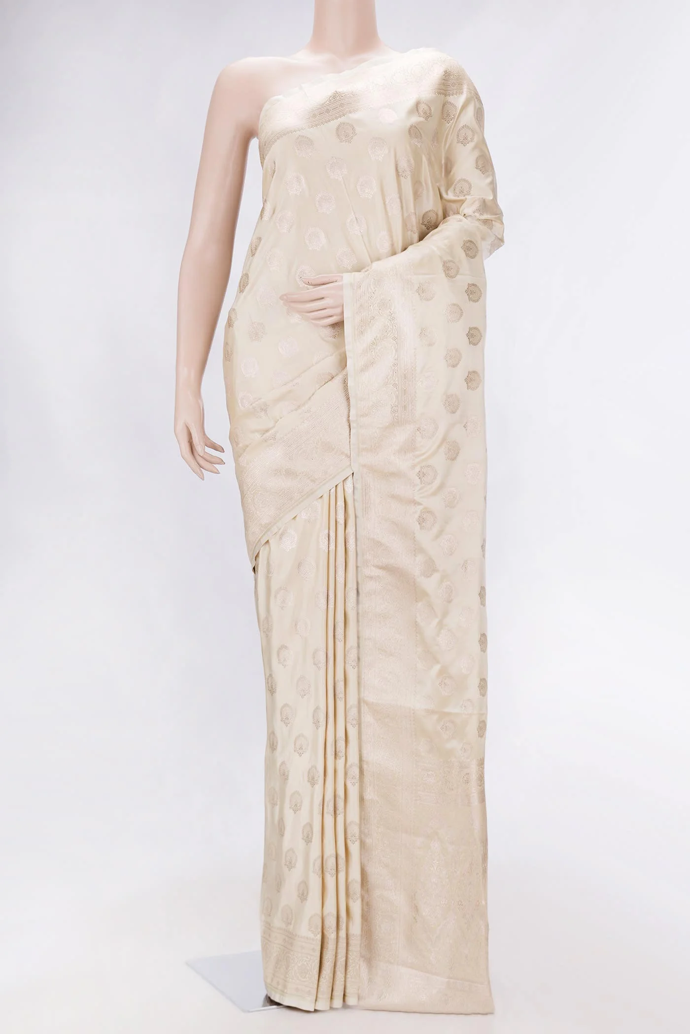 Sandal Dual Tone Blended Banarasi Silk Saree