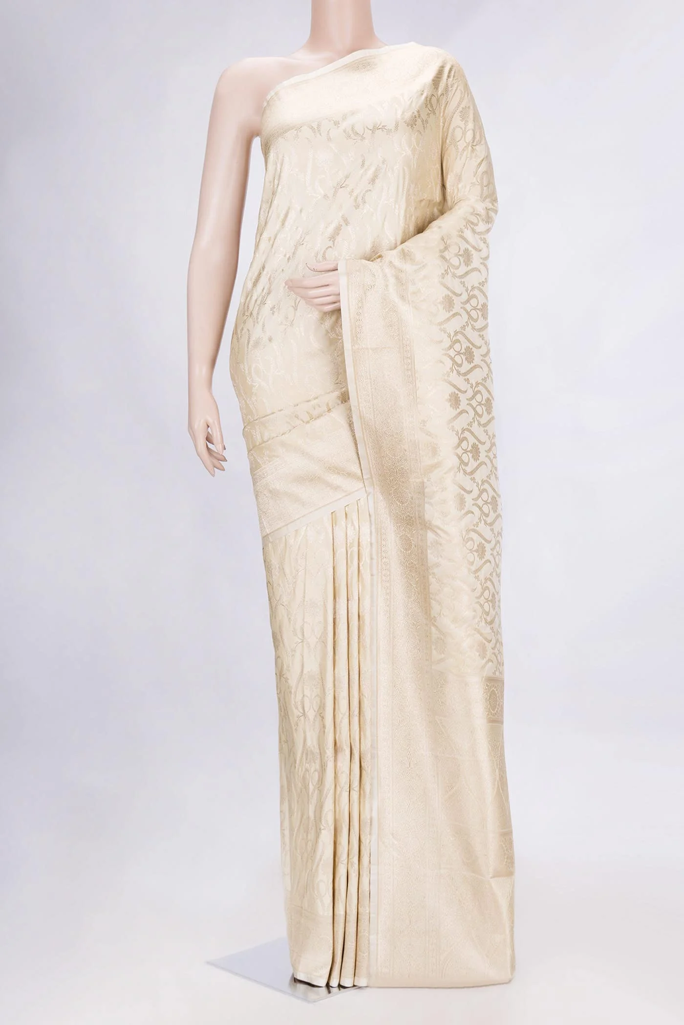 Sandal Dual Tone Blended Banarasi Silk Saree
