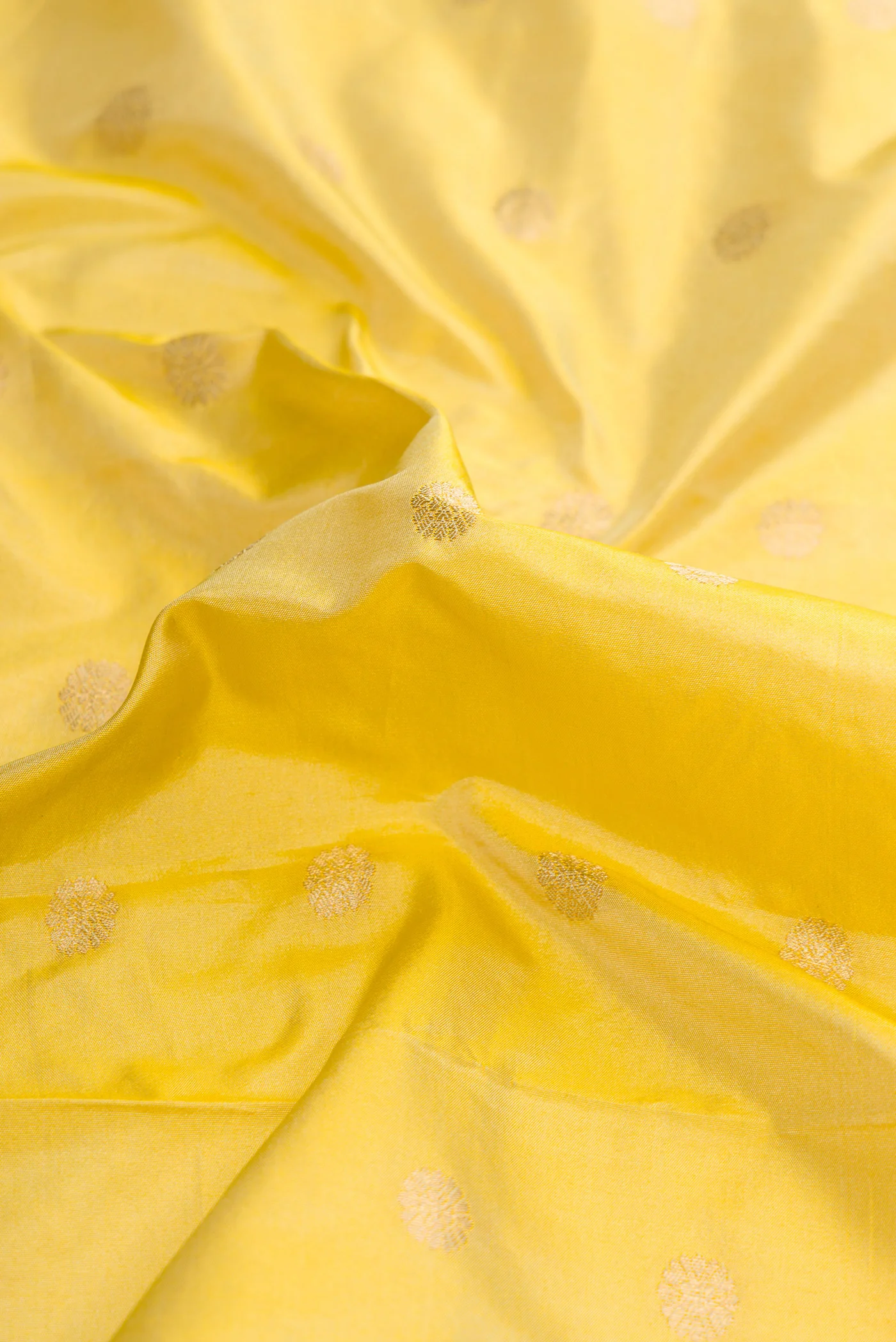 Lemon Yellow Blended Paithani Silk Saree - Image 2