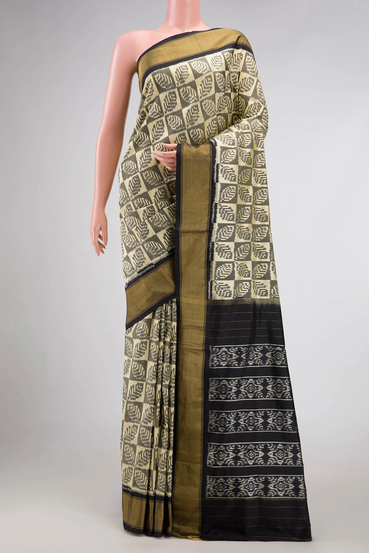 Sandal Pochampally Silk Saree