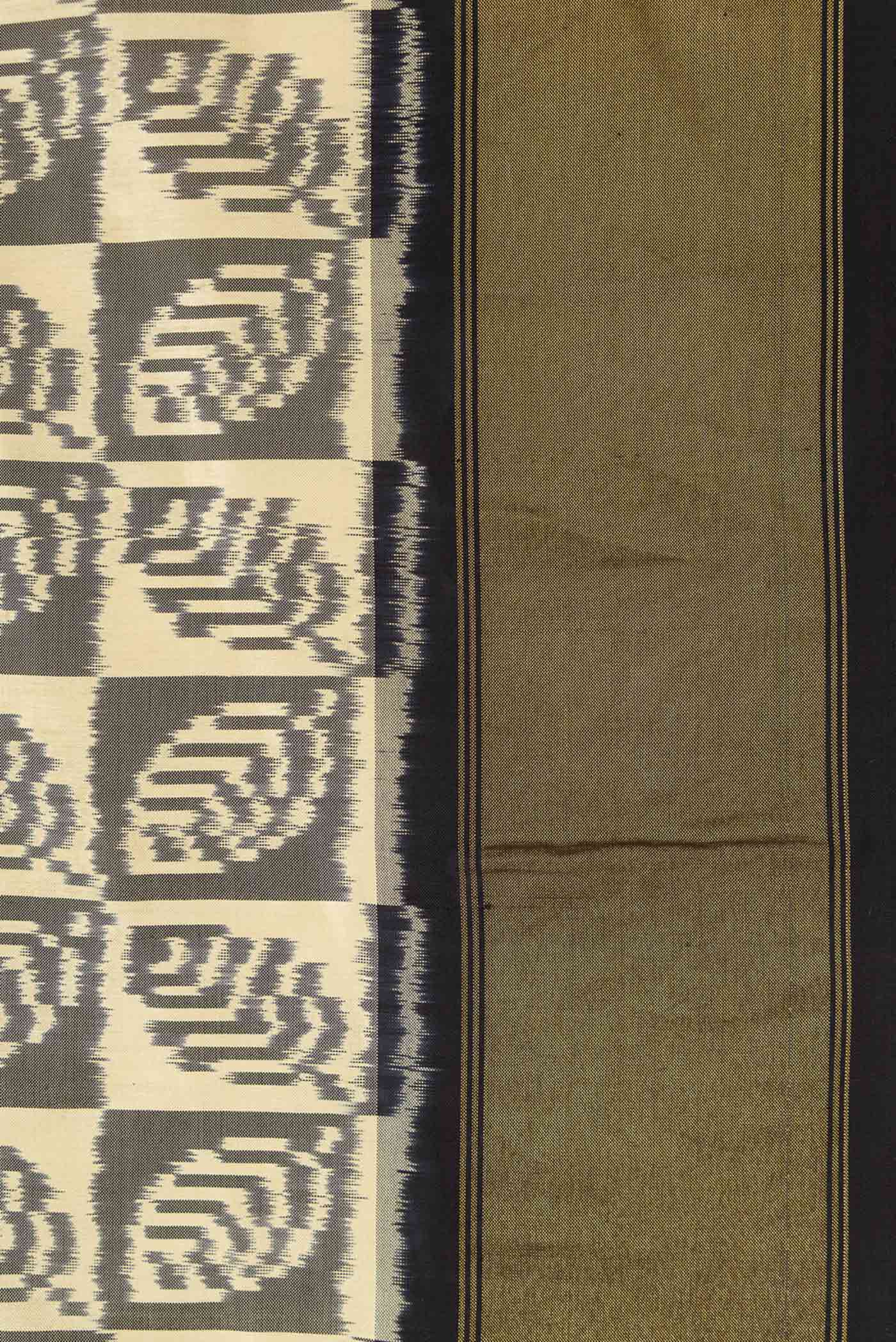 Sandal Pochampally Silk Saree - Image 3