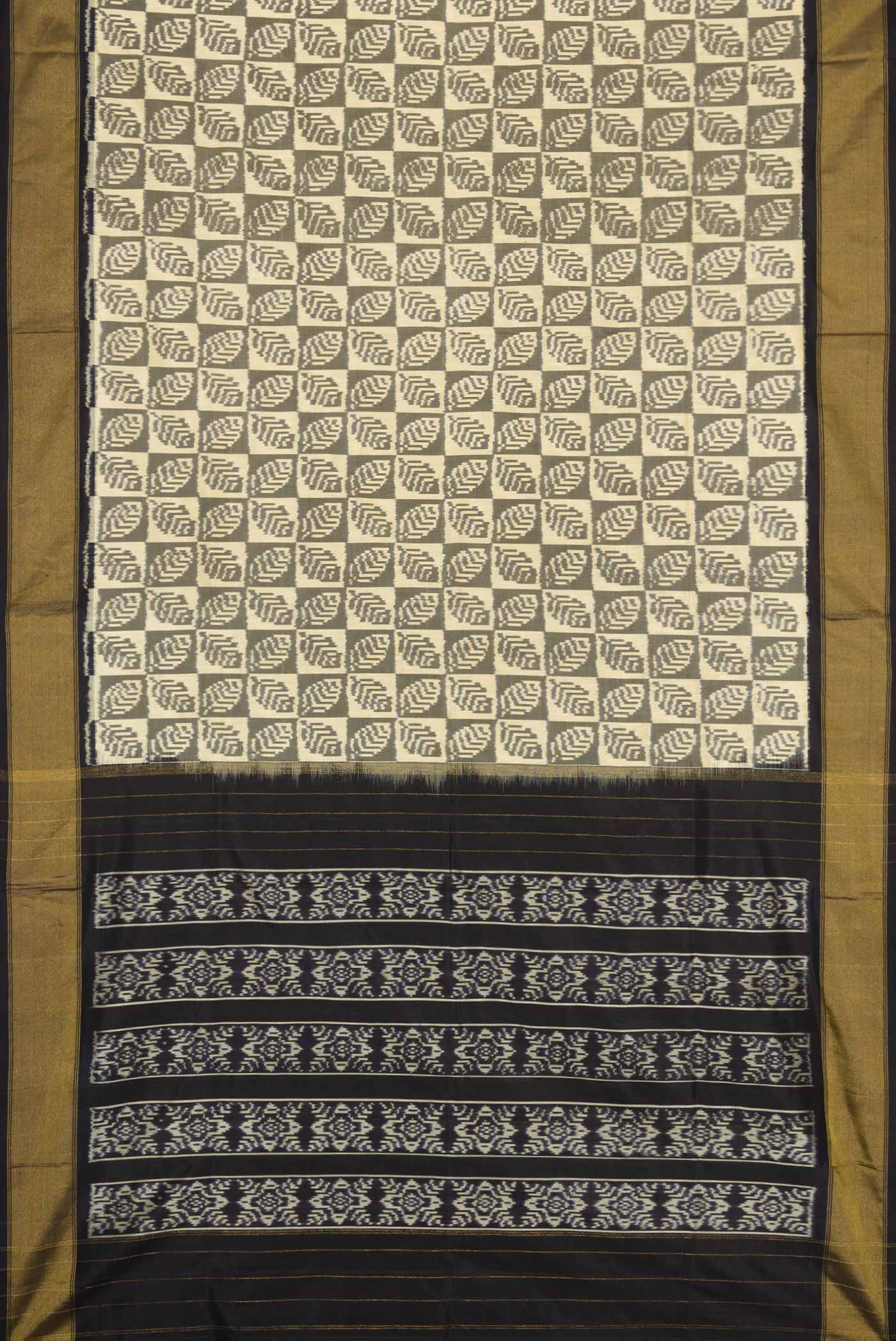 Sandal Pochampally Silk Saree - Image 6