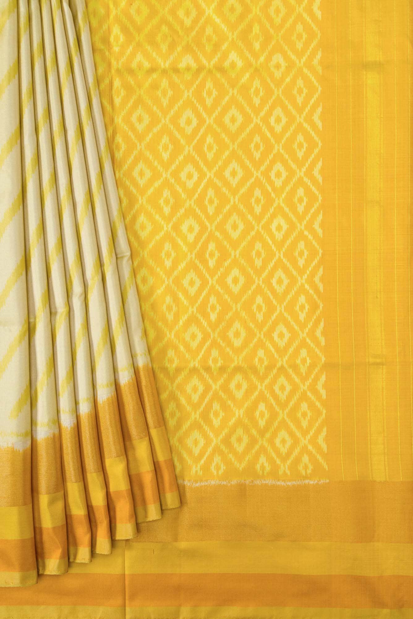 Sandal Dual Tone Double Ikat Saree - Image 2
